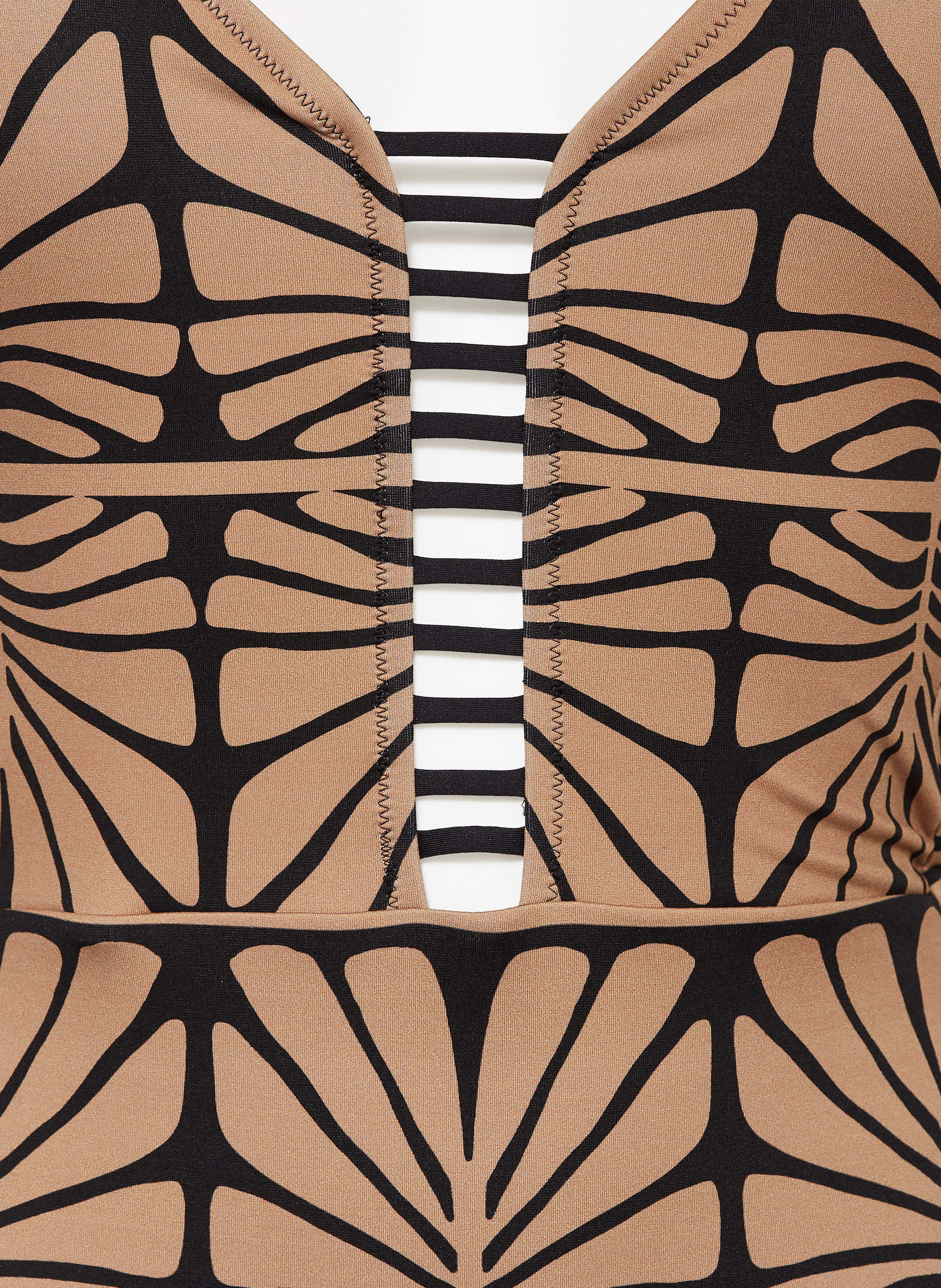 Thumbnail - Watercult Neckholder-Badeanzug Artisan Vibe braun