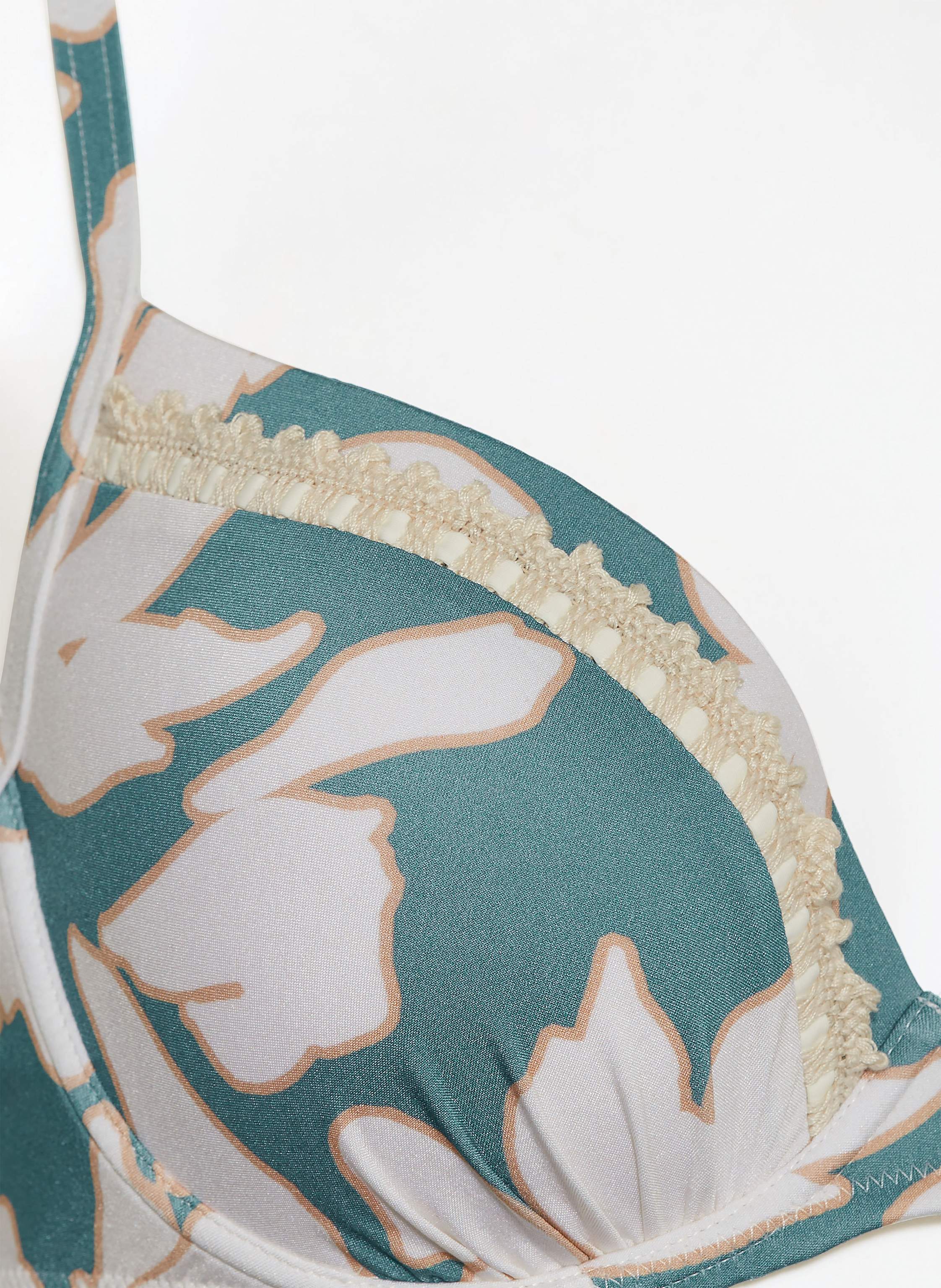 Thumbnail - Watercult Bügel-Bikini-Top Floral Abstract blau