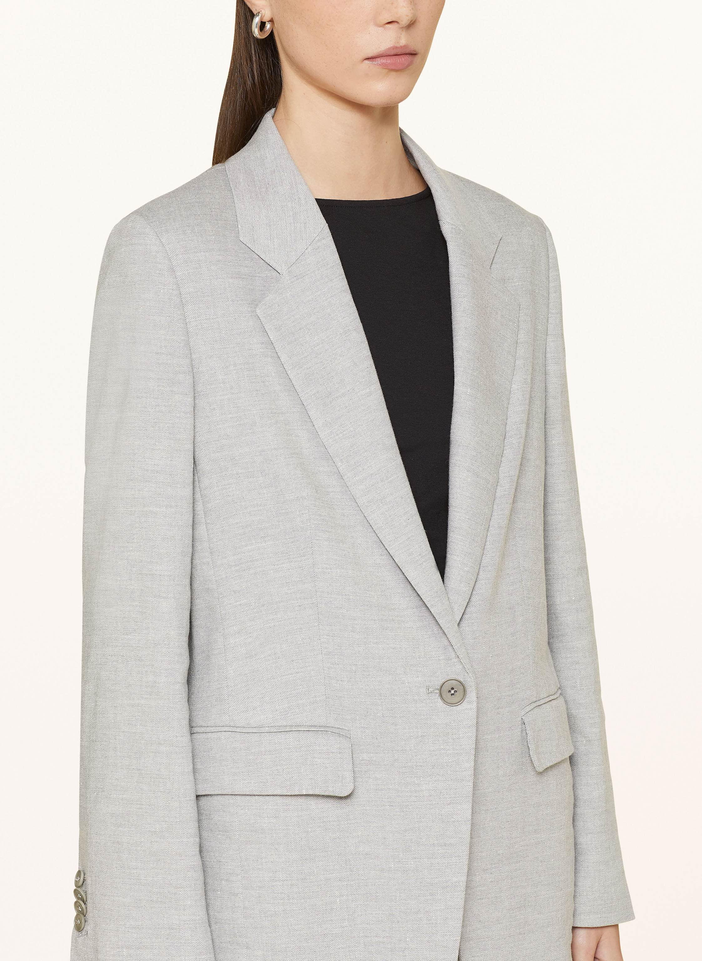 Thumbnail - Drykorn Blazer Glendale Mit Leinen grau