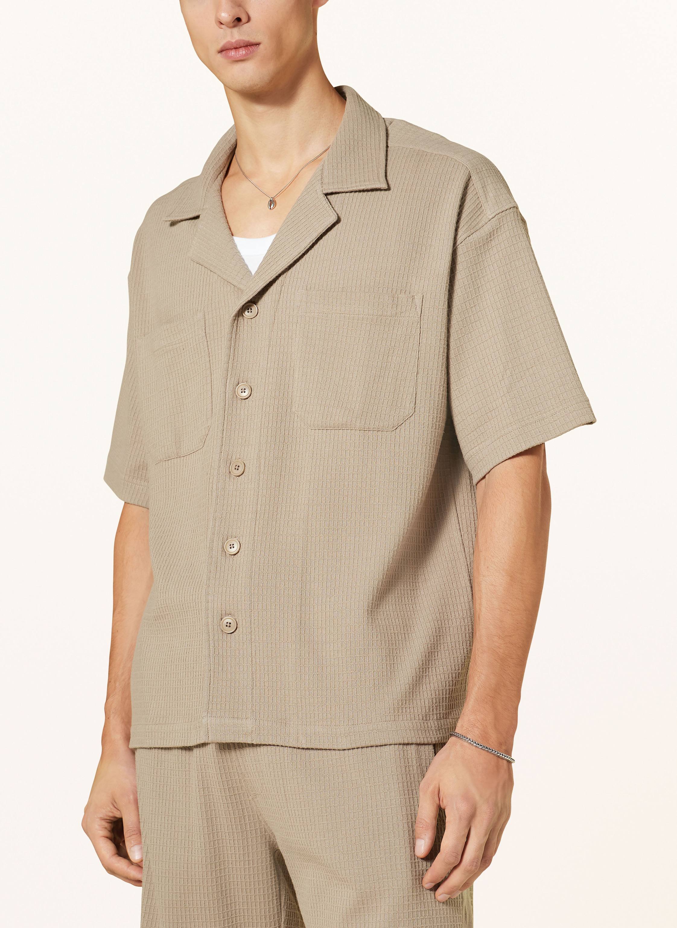 Thumbnail - Drykorn Resorthemd Lauwrenz Comfort Fit Aus Jersey beige