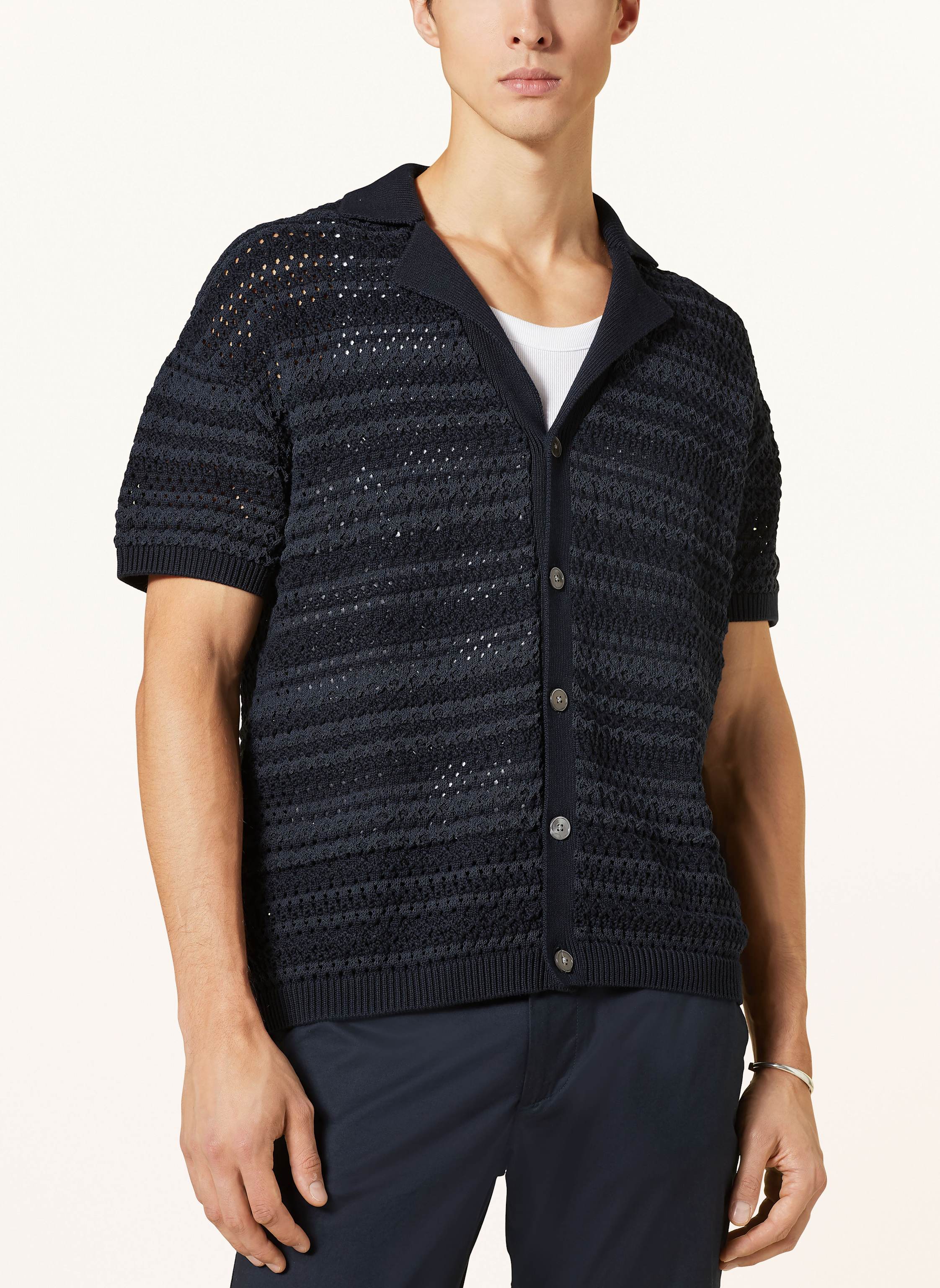 Thumbnail - Drykorn Strick-Resorthemd Ray Comfort Fit blau