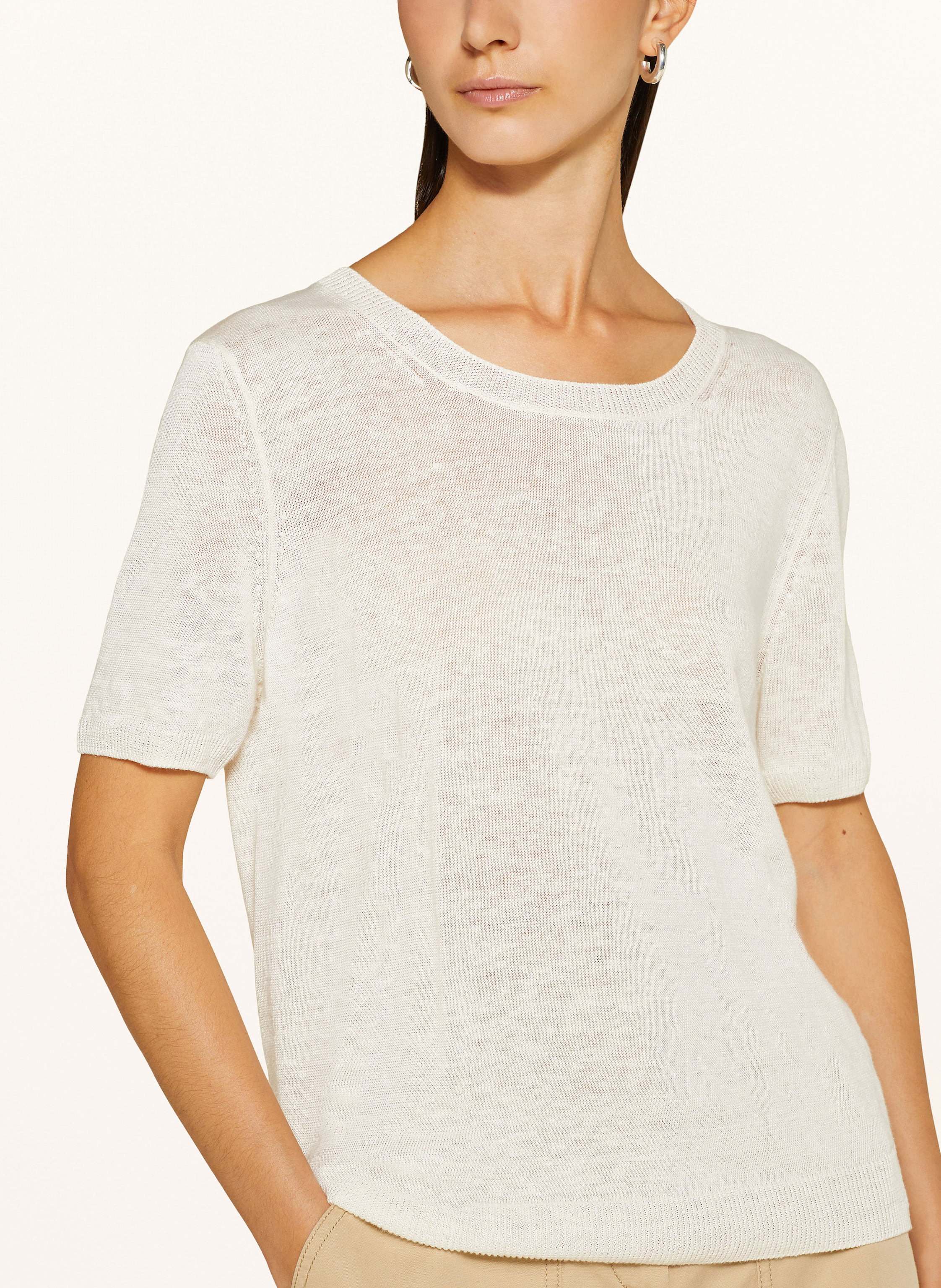 Thumbnail - Weekend Max Mara Strickshirt Pancone Aus Leinen weiss