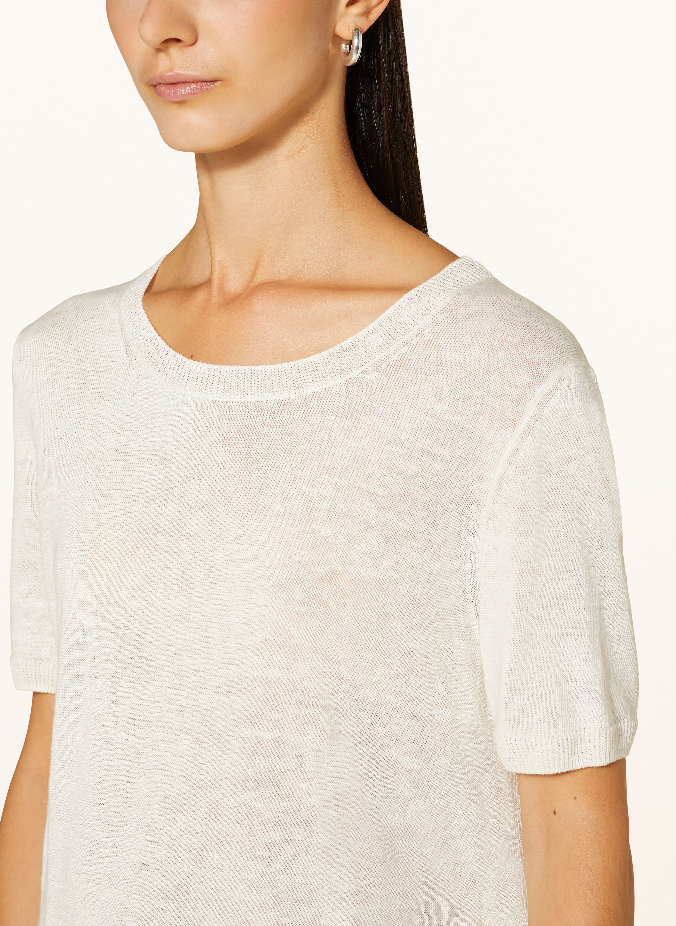 Thumbnail - Weekend Max Mara Strickshirt Pancone Aus Leinen weiss