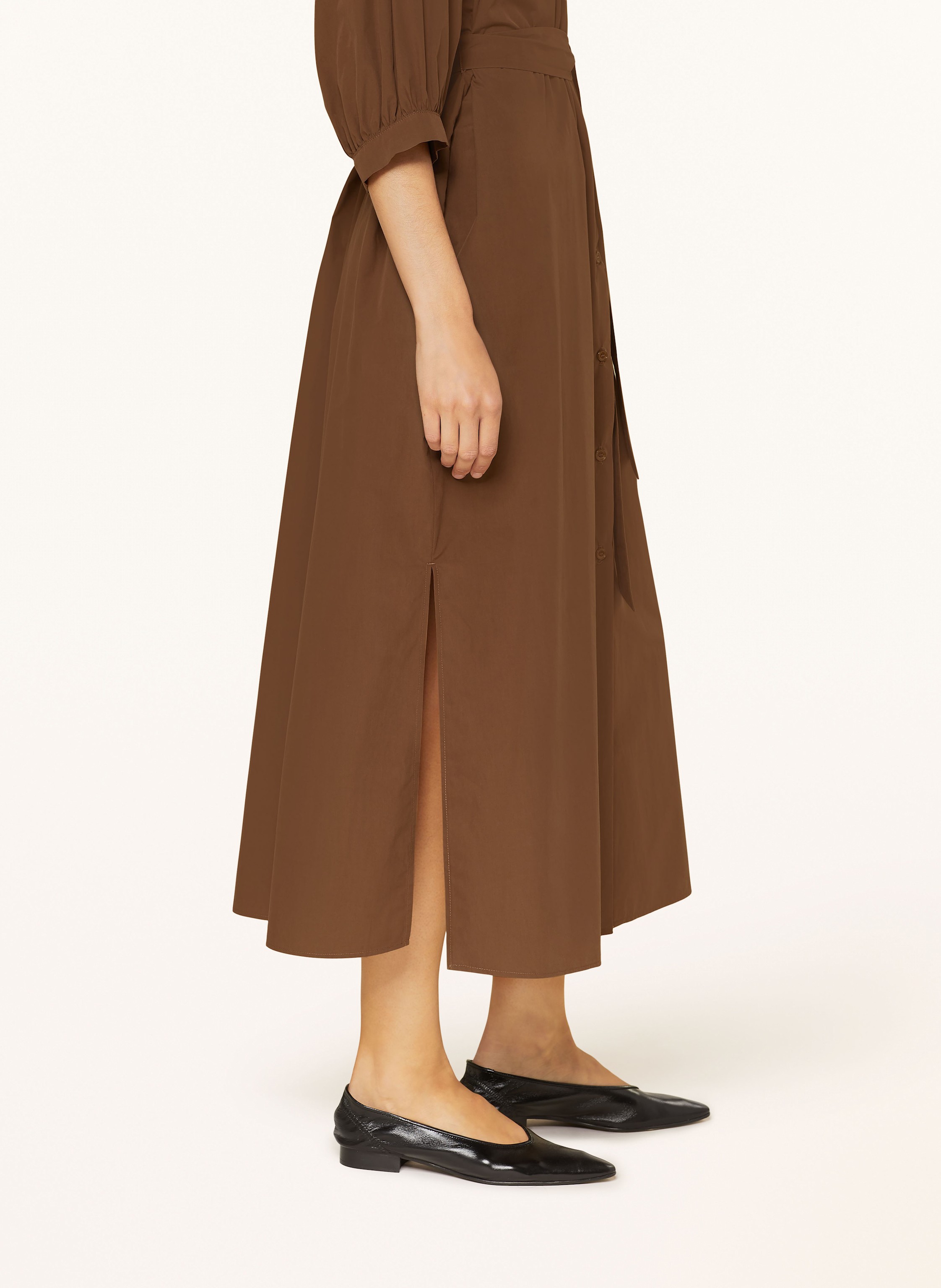 Thumbnail - Weekend Max Mara Hemdblusenkleid Catone Mit 3/4-Arm braun