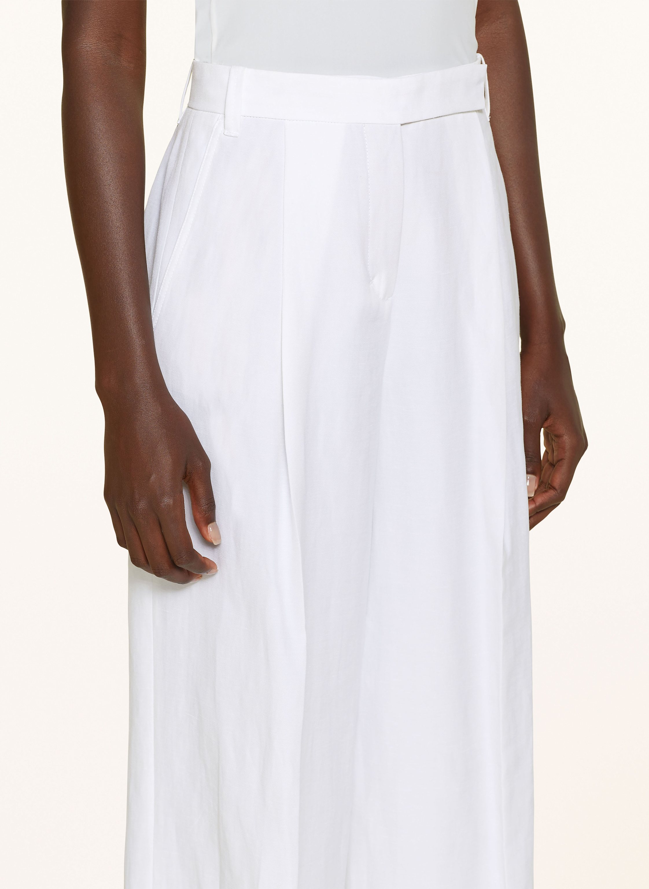 Thumbnail - Dorothee Schumacher Marlenehose Summer Cruise Mit Leinen weiss