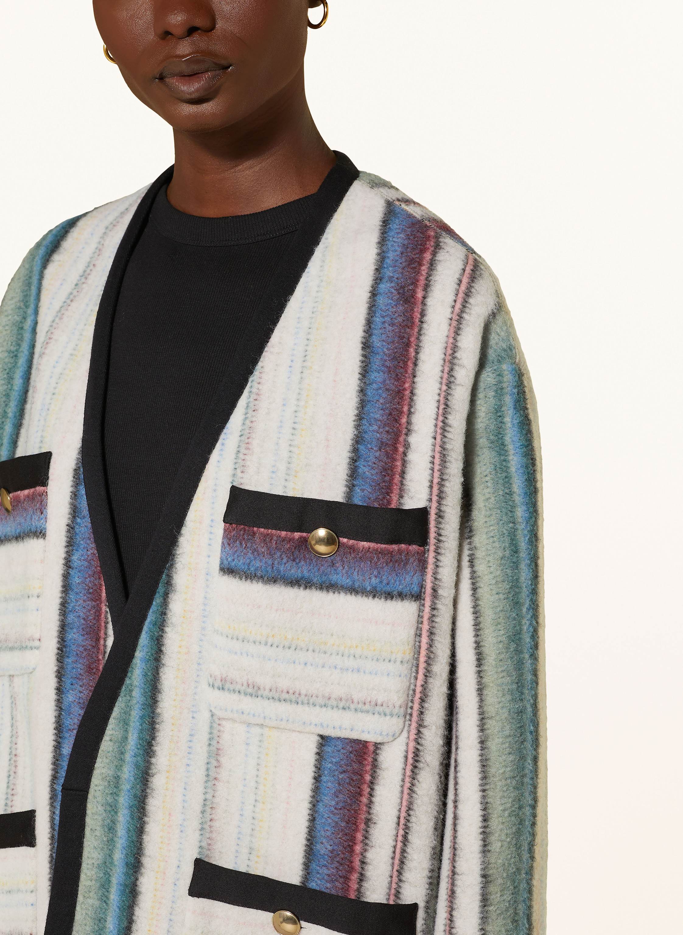 Thumbnail - Dorothee Schumacher Kastenjacke Striped Comfort gruen