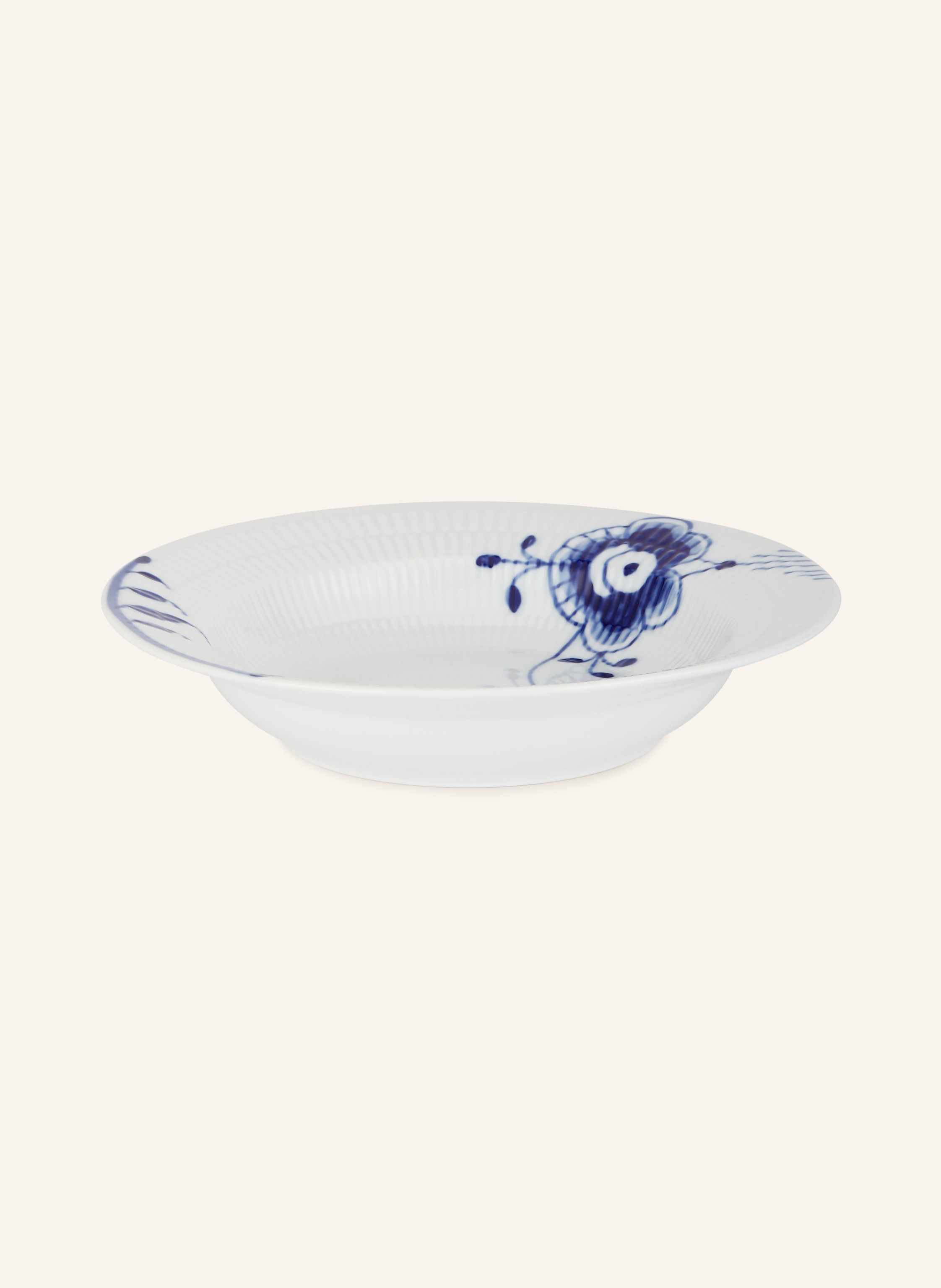 ROYAL COPENHAGEN Soup plate BLUE FLUTED MEGA in white