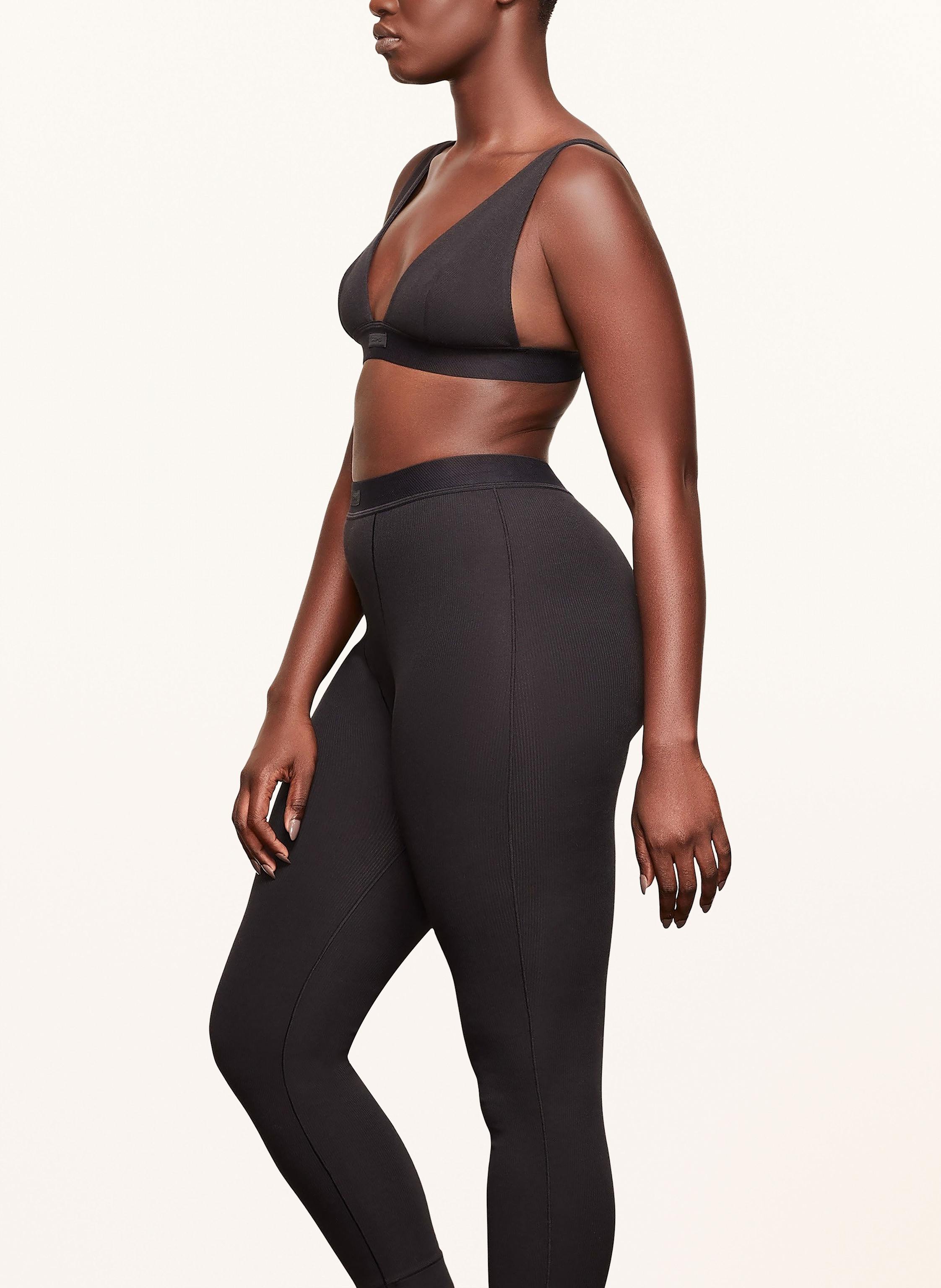 Thumbnail - Skims Lounge-Leggings Cotton Rib schwarz