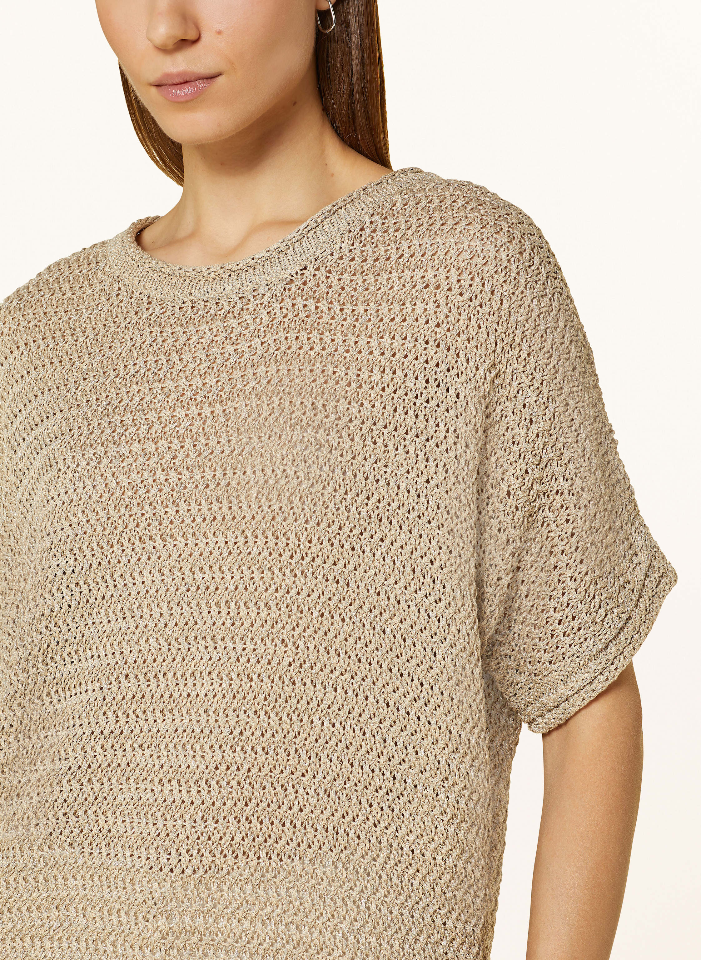 Thumbnail - Beaumont Strickshirt Hearty Mit Glitzergarn braun