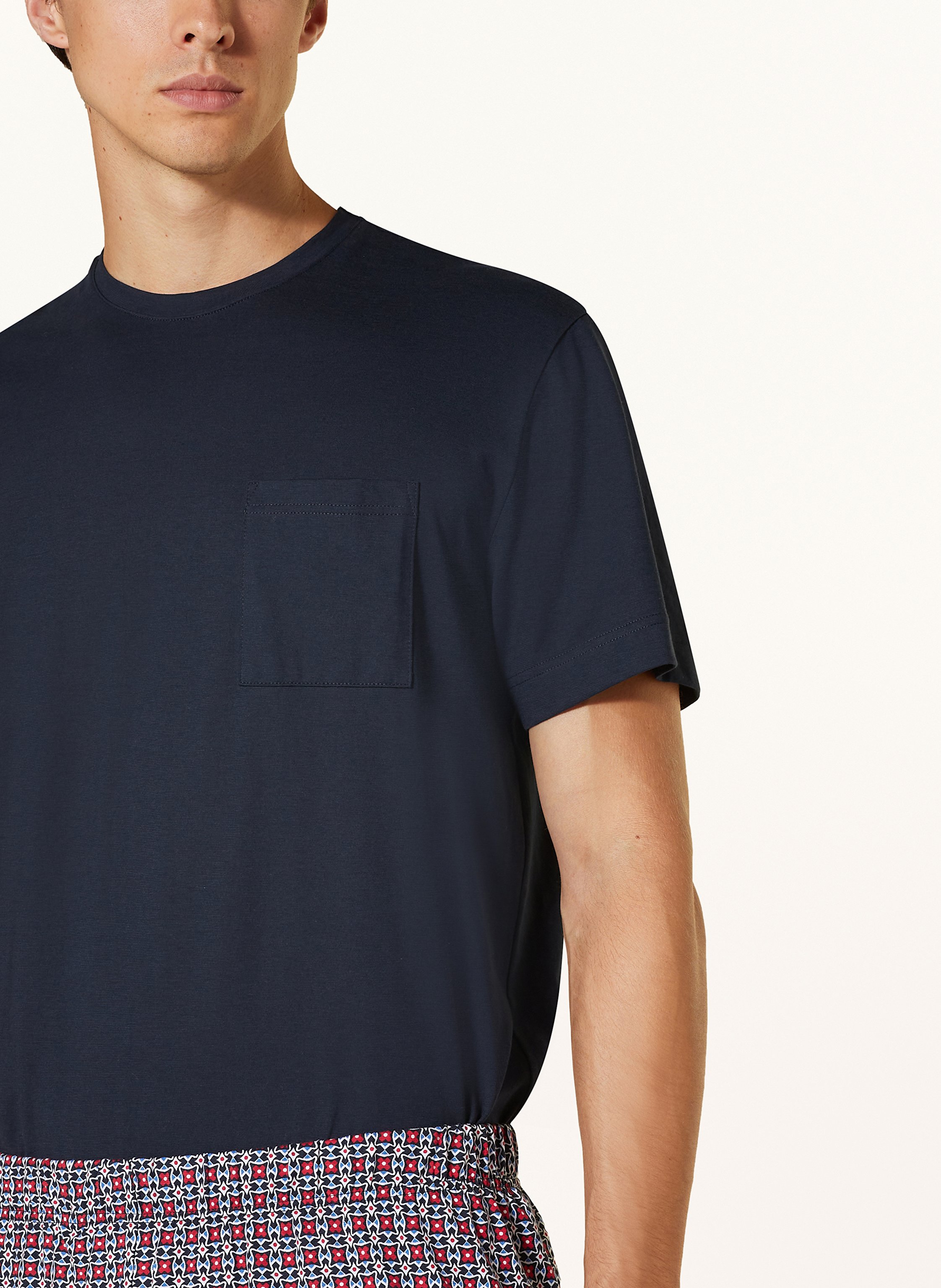 Thumbnail - Mey Shorty-Schlafanzug Serie Red Tile blau