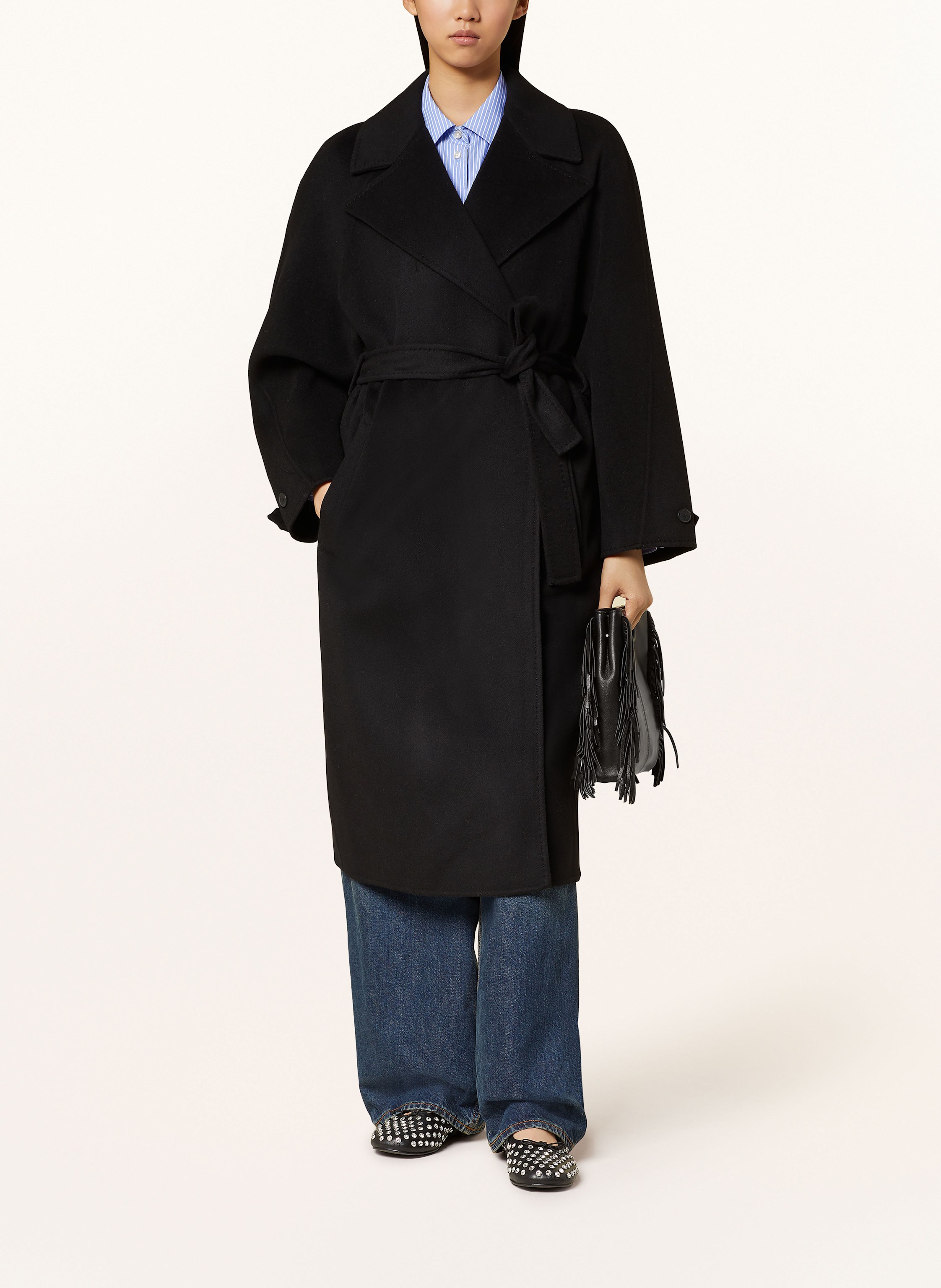 Thumbnail - Maje Wollmantel schwarz