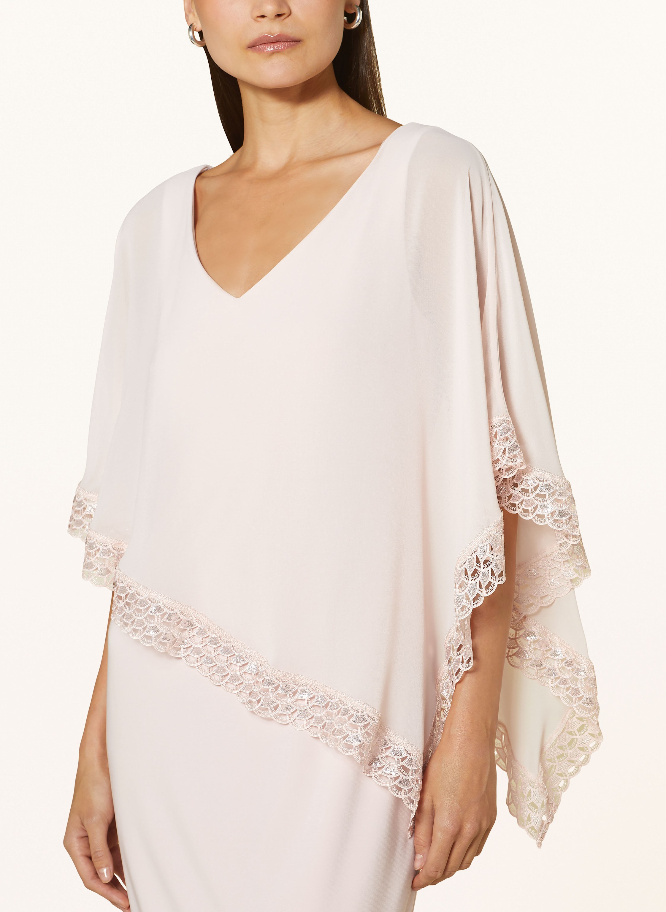 Thumbnail - Joseph Ribkoff Signature Cocktailkleid Mit Spitze rosa