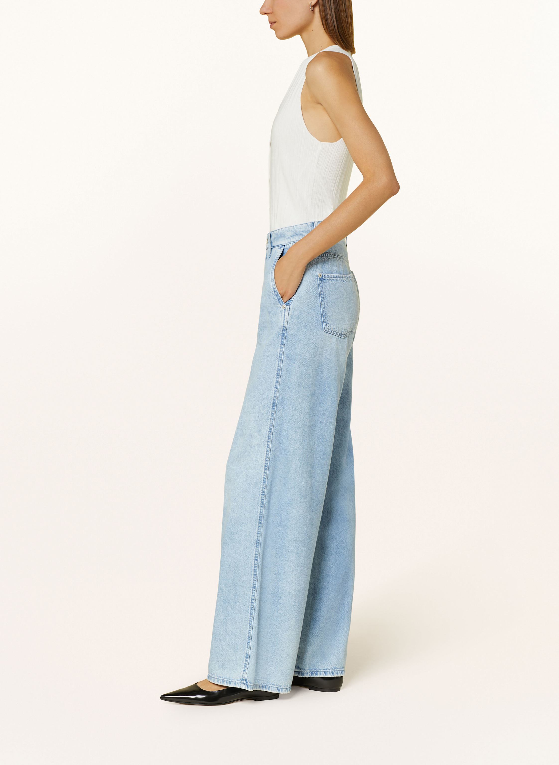 Thumbnail - Cambio Wide Leg Jeans Alek blau