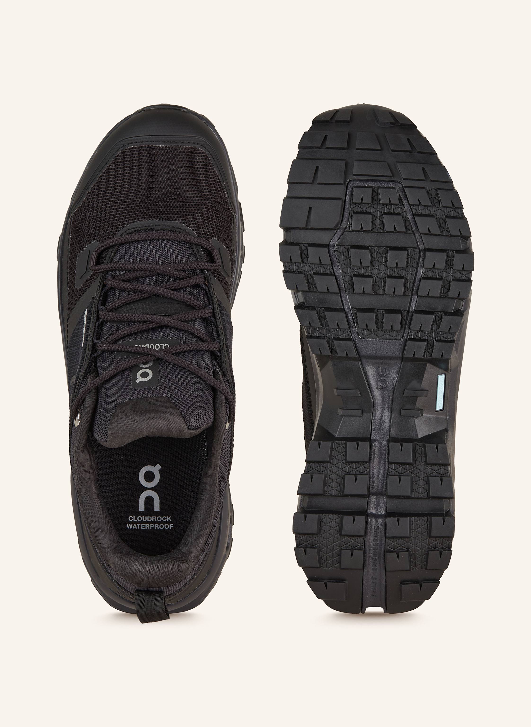 Thumbnail - On Wanderschuhe Cloudrock Low Wp schwarz