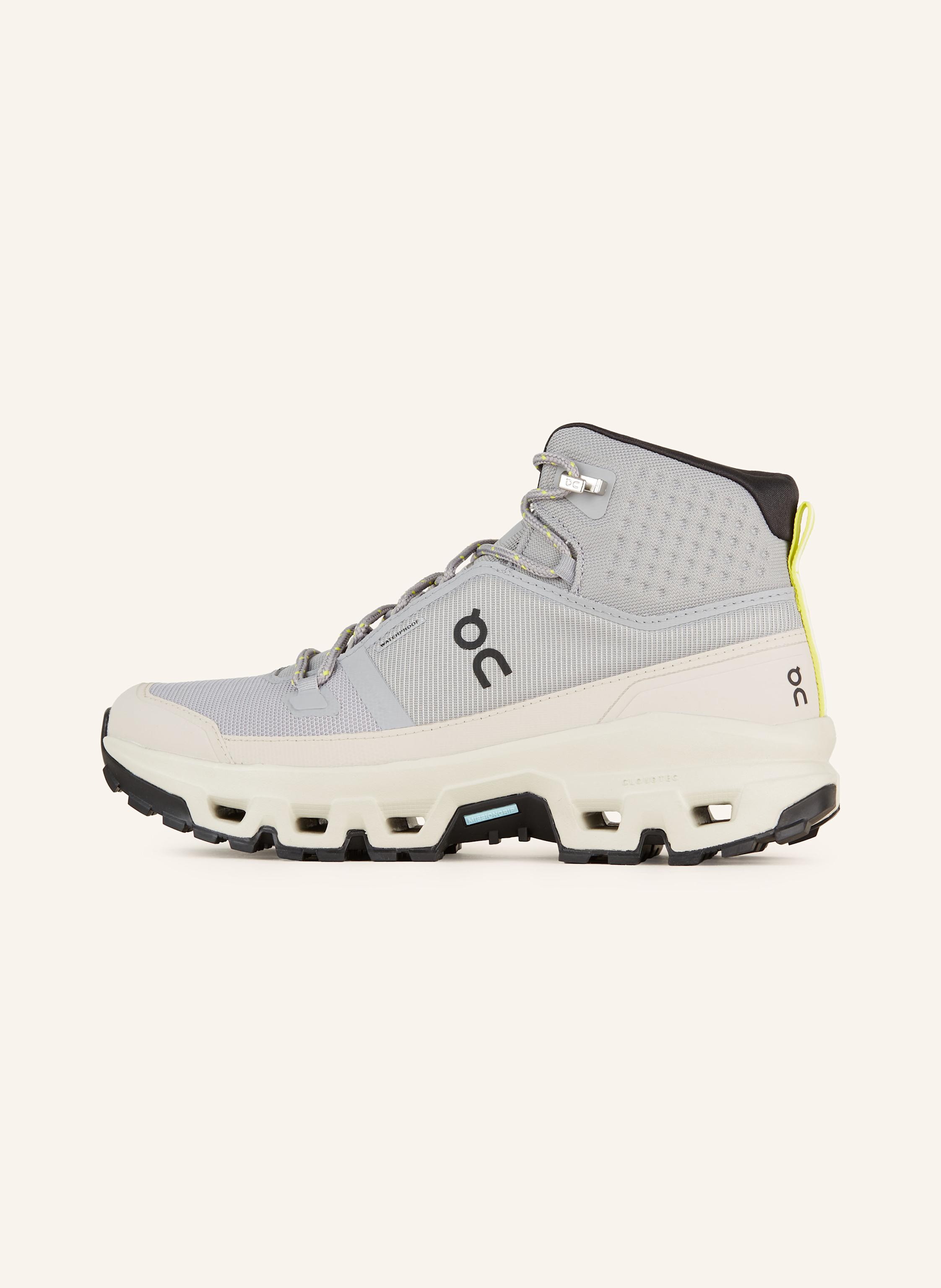 Thumbnail - On Wanderschuhe Cloudrock Mid Wp grau