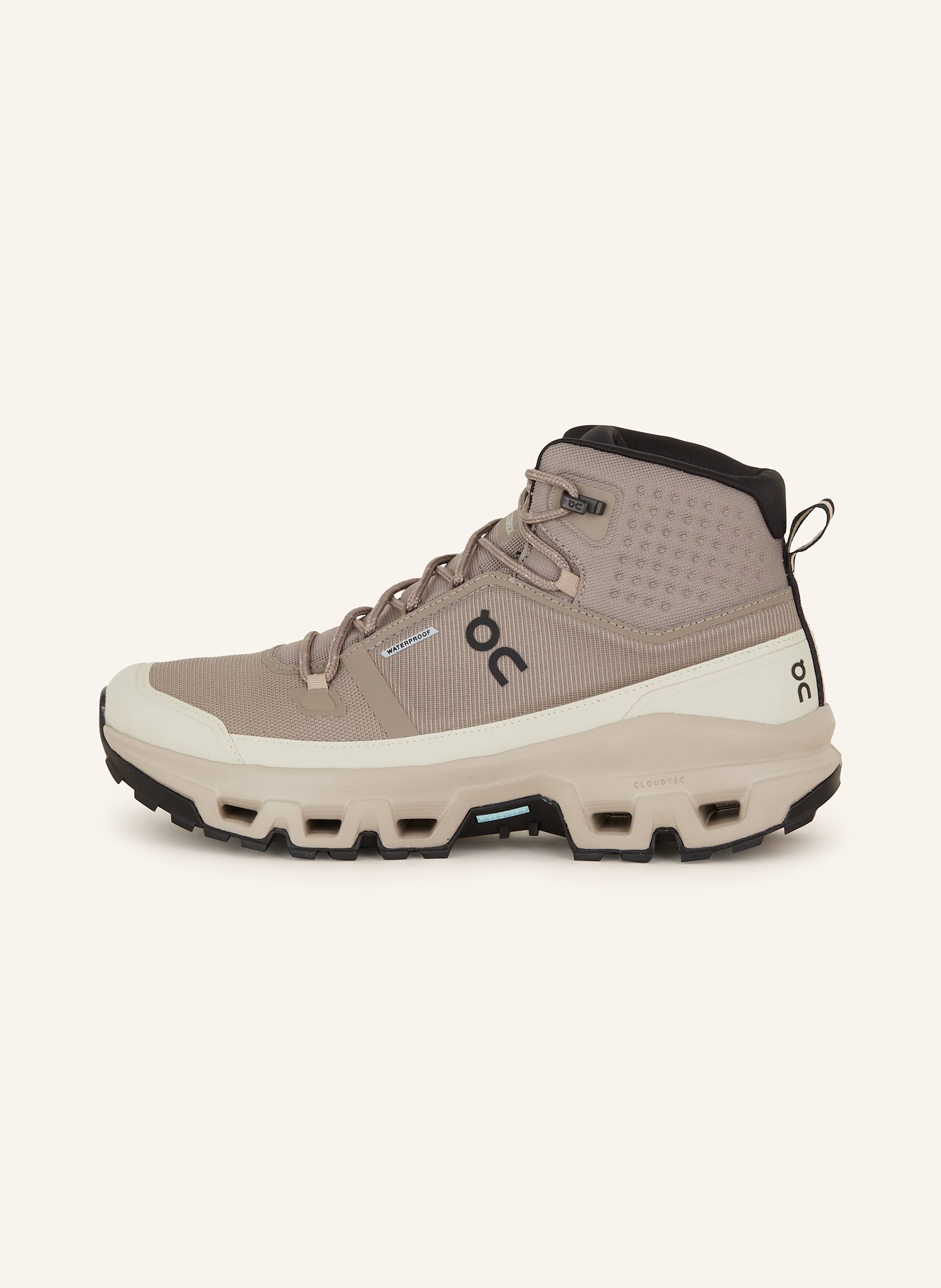 Thumbnail - On Wanderschuhe Cloudrock Mid Wp beige