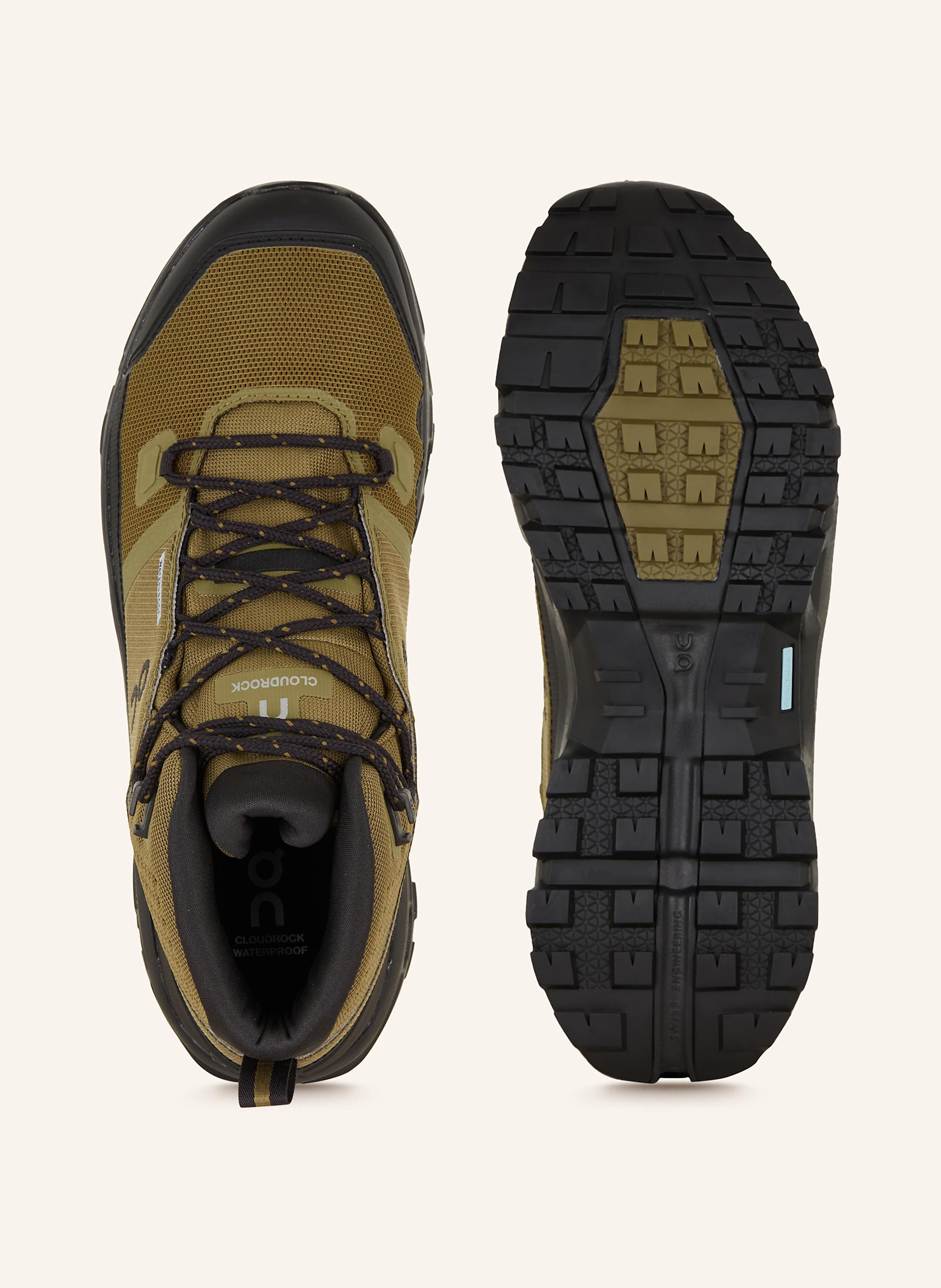 Thumbnail - On Wanderschuhe Cloudrock Mid Wp gruen