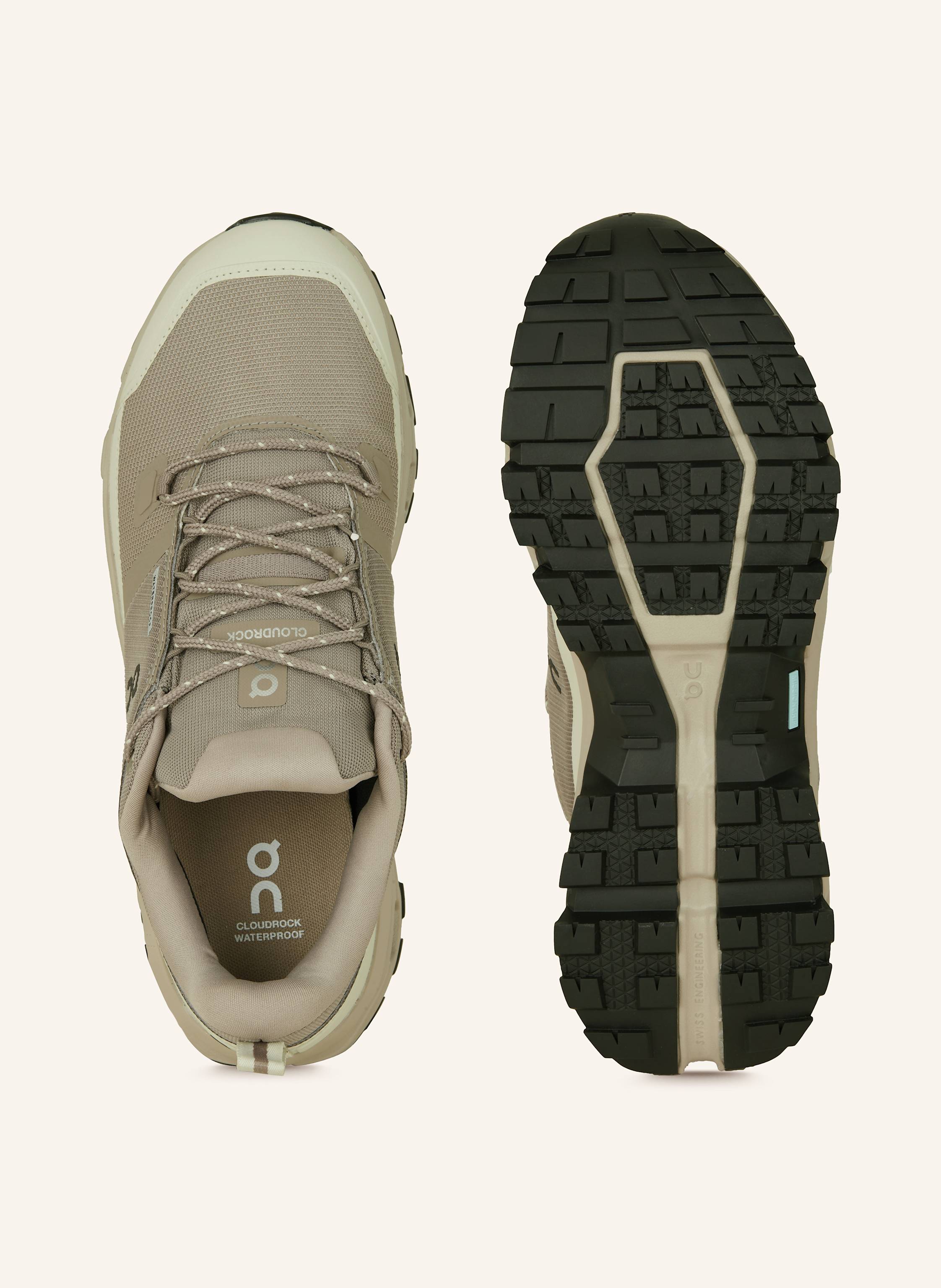 Thumbnail - On Wanderschuhe Cloudrock Low Wp beige