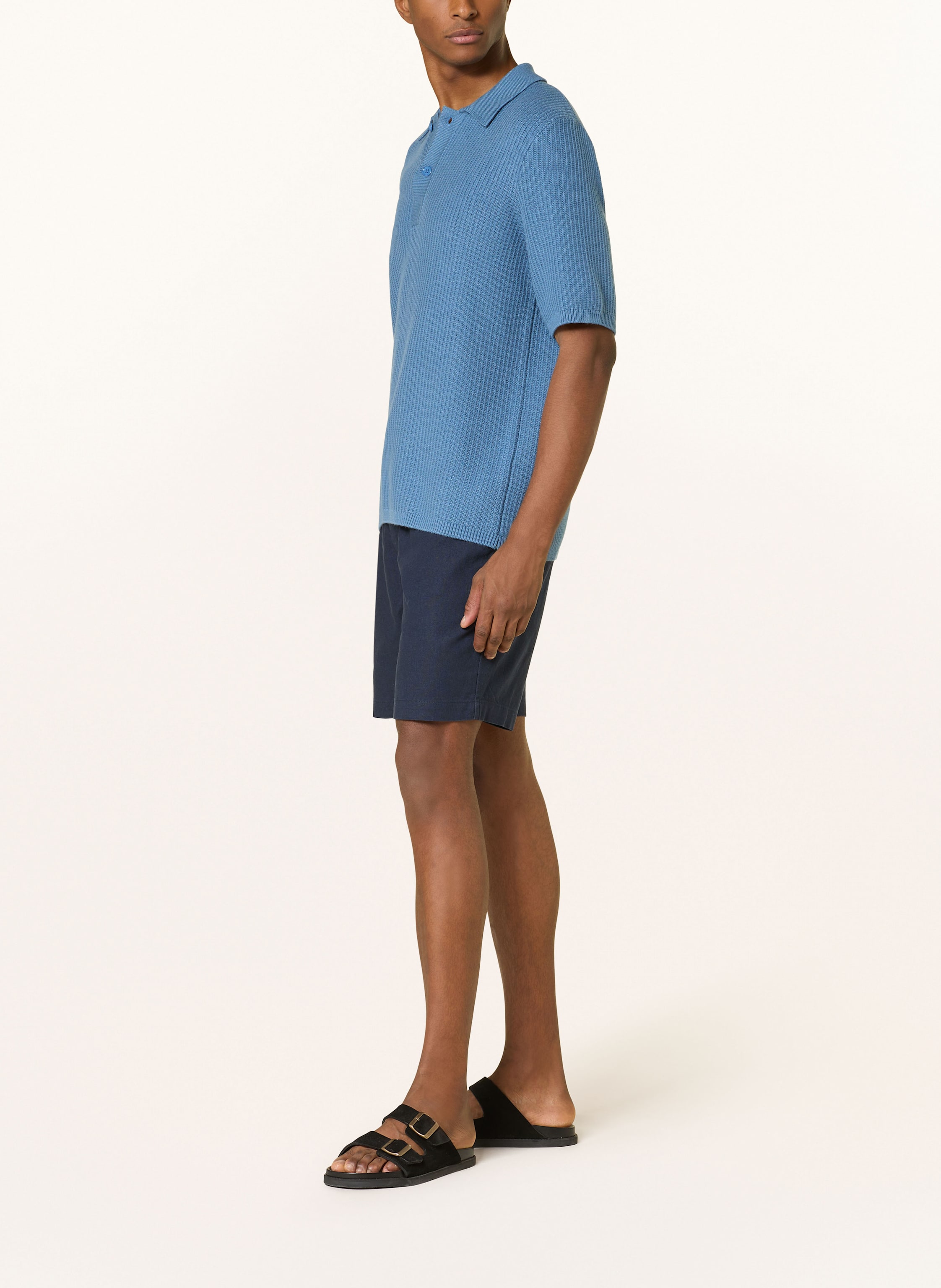 Thumbnail - Barbour Shorts Mit Leinen blau