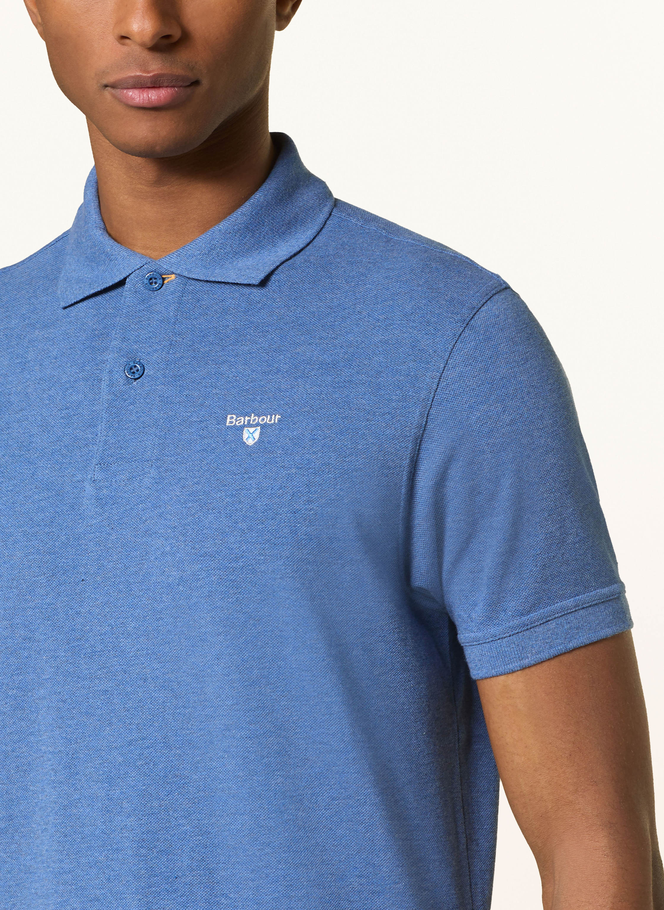Thumbnail - Barbour Piqué-Poloshirt blau