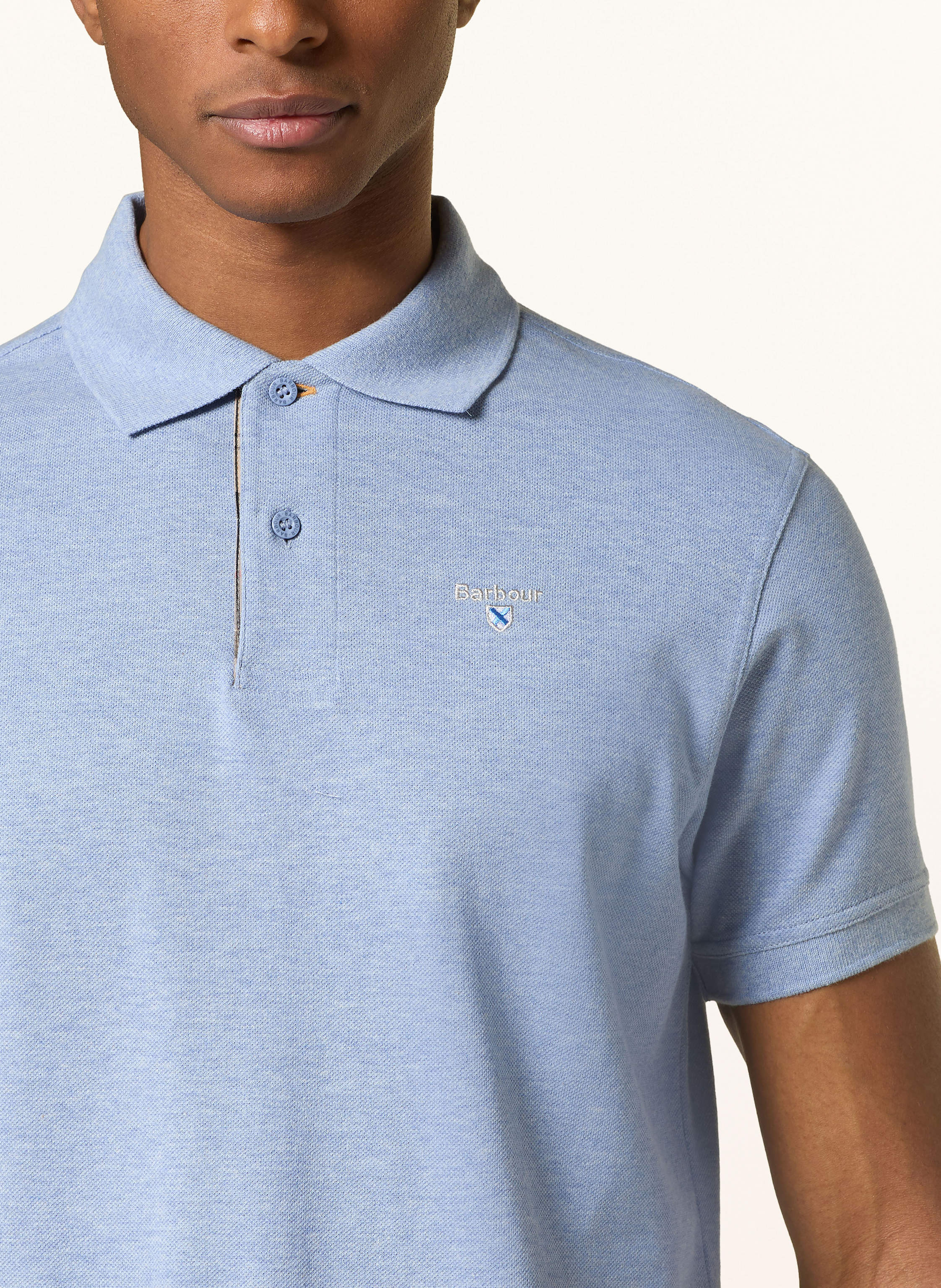 Thumbnail - Barbour Piqué-Poloshirt blau