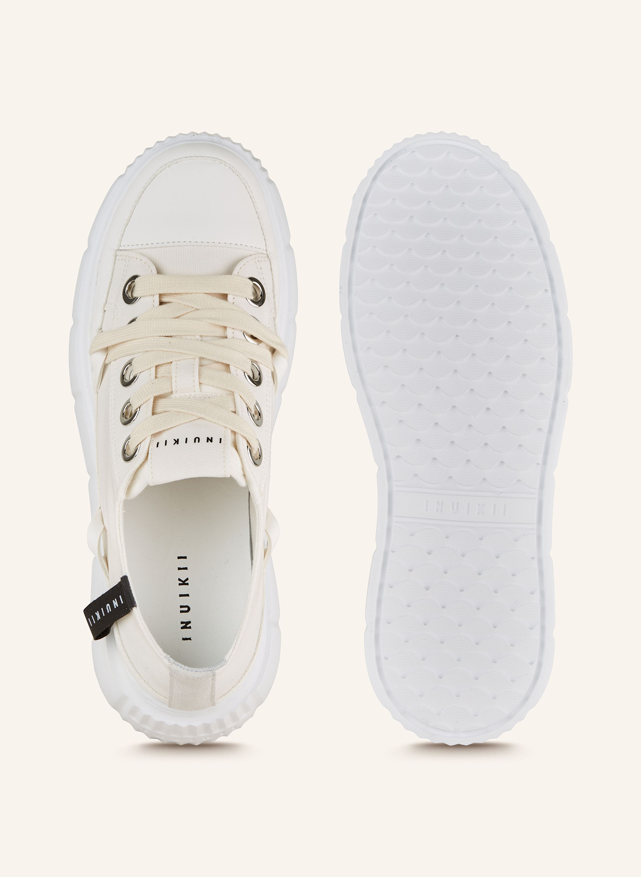 Thumbnail - Inuikii Sneaker Matilda Canvas Low weiss