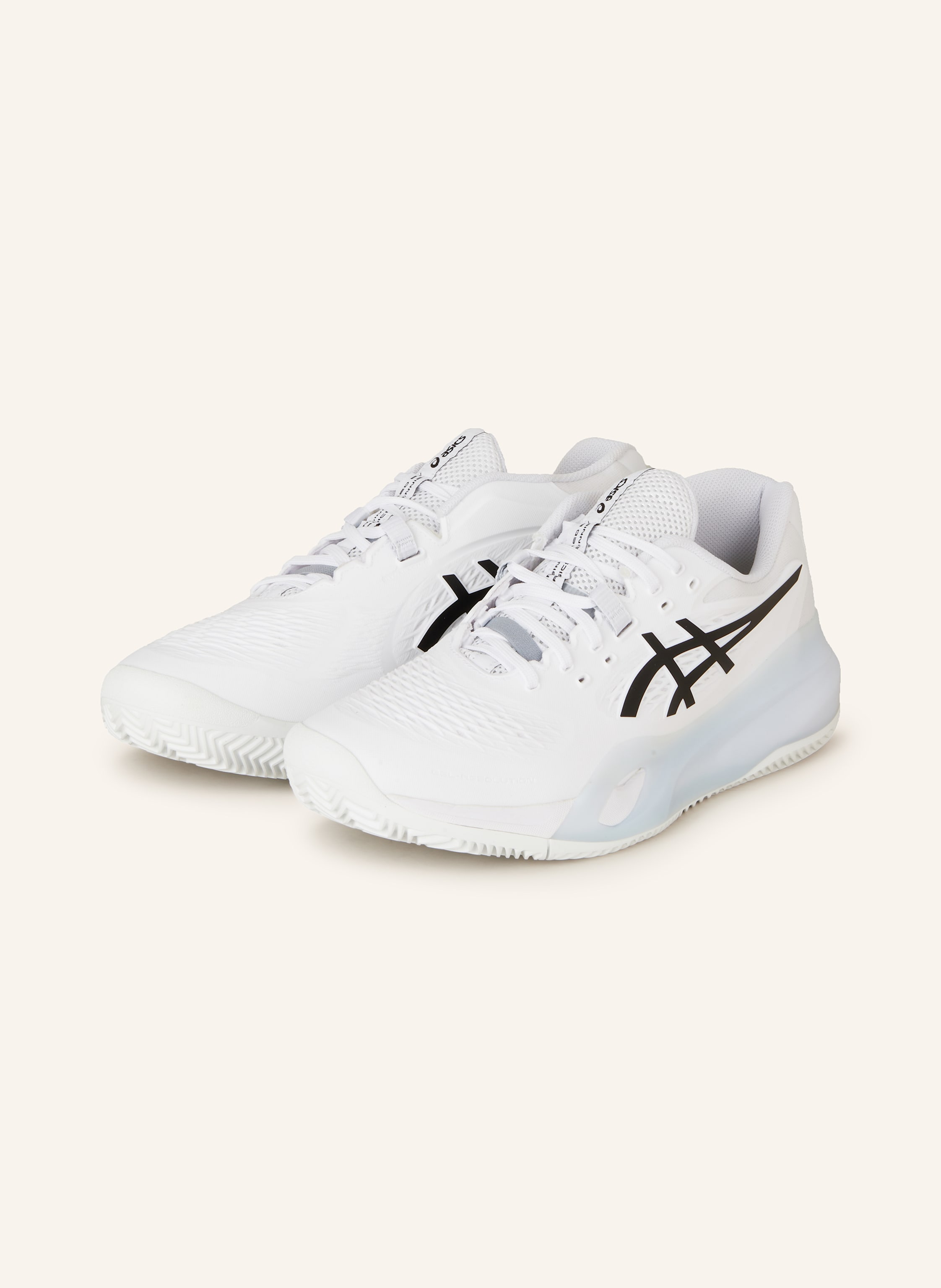 ASICS GEL RESOLUTION X CLAY tennis shoes in white black