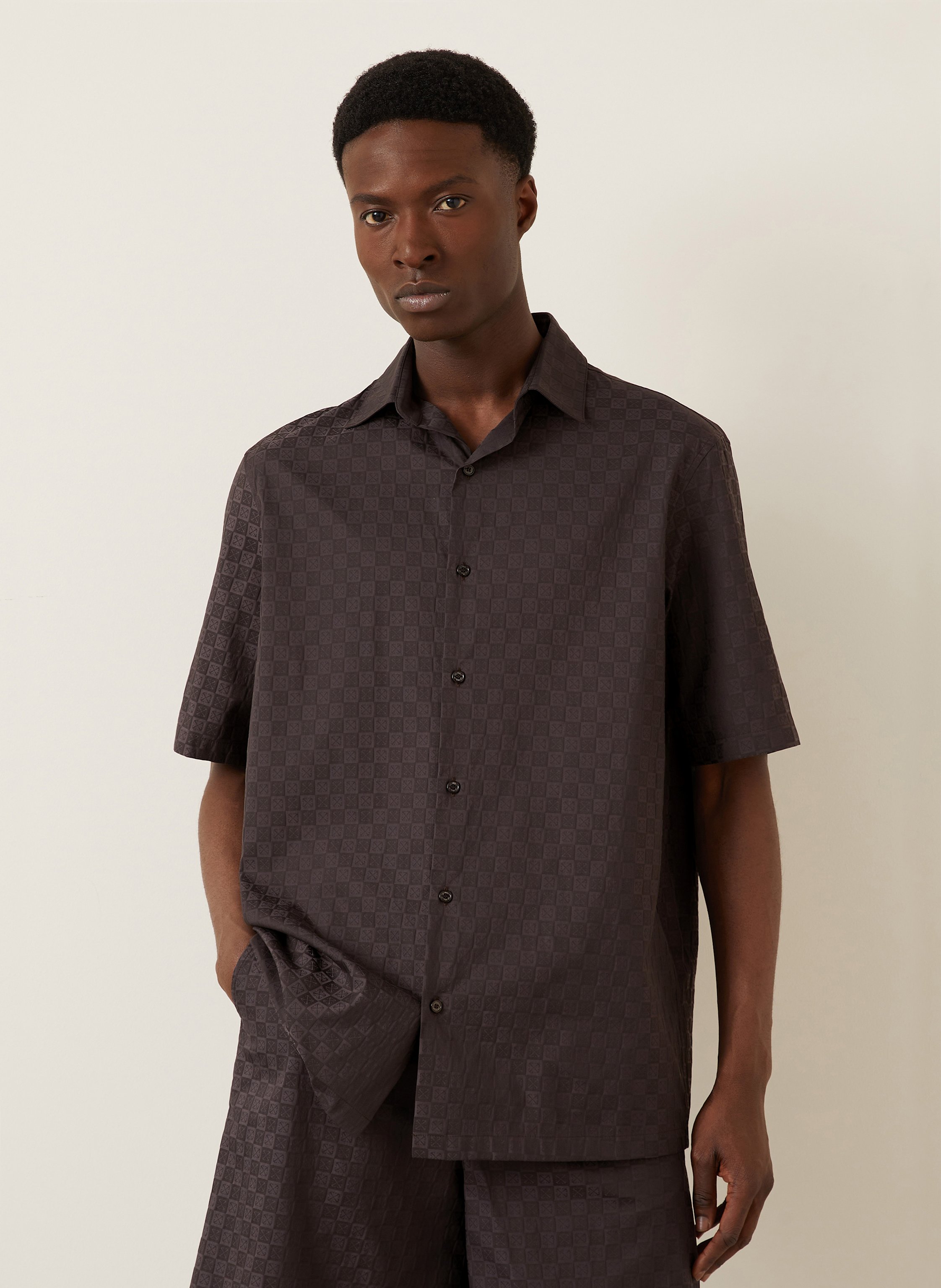 Thumbnail - Off-White Resorthemd Comfort Fit braun