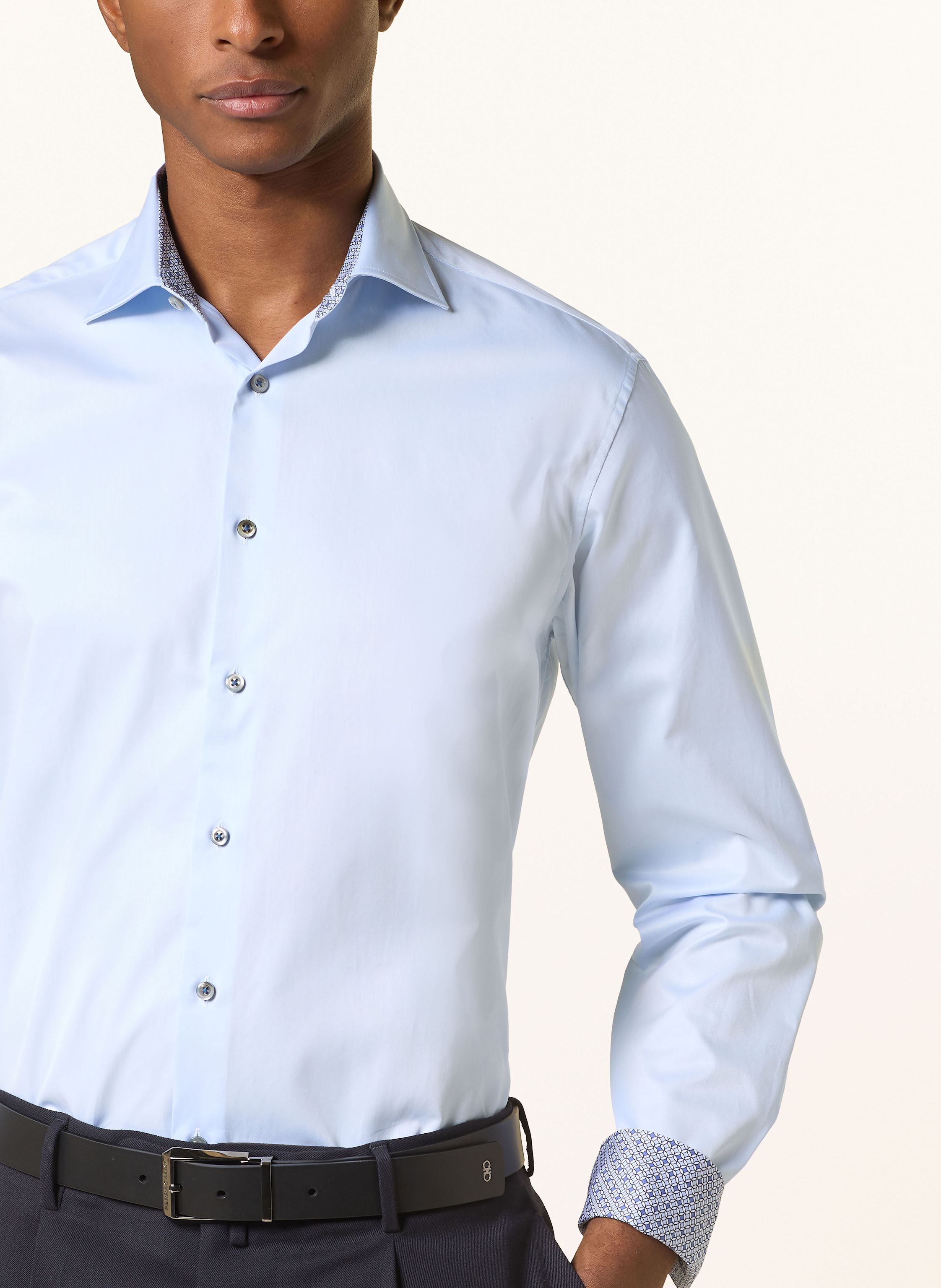 Thumbnail - Stenströms Hemd Fitted Body Fit blau