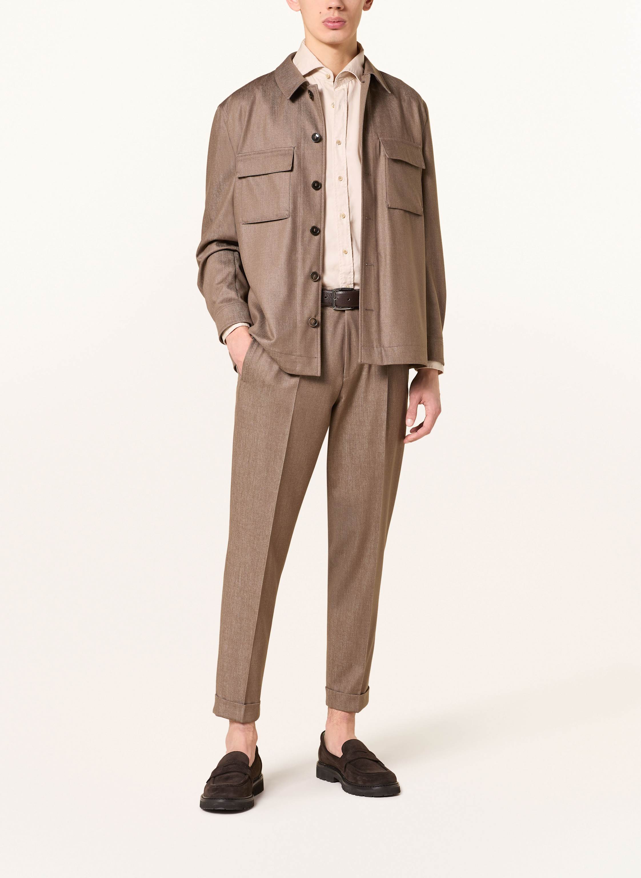 Thumbnail - Stenströms Hemd Slim Fit beige