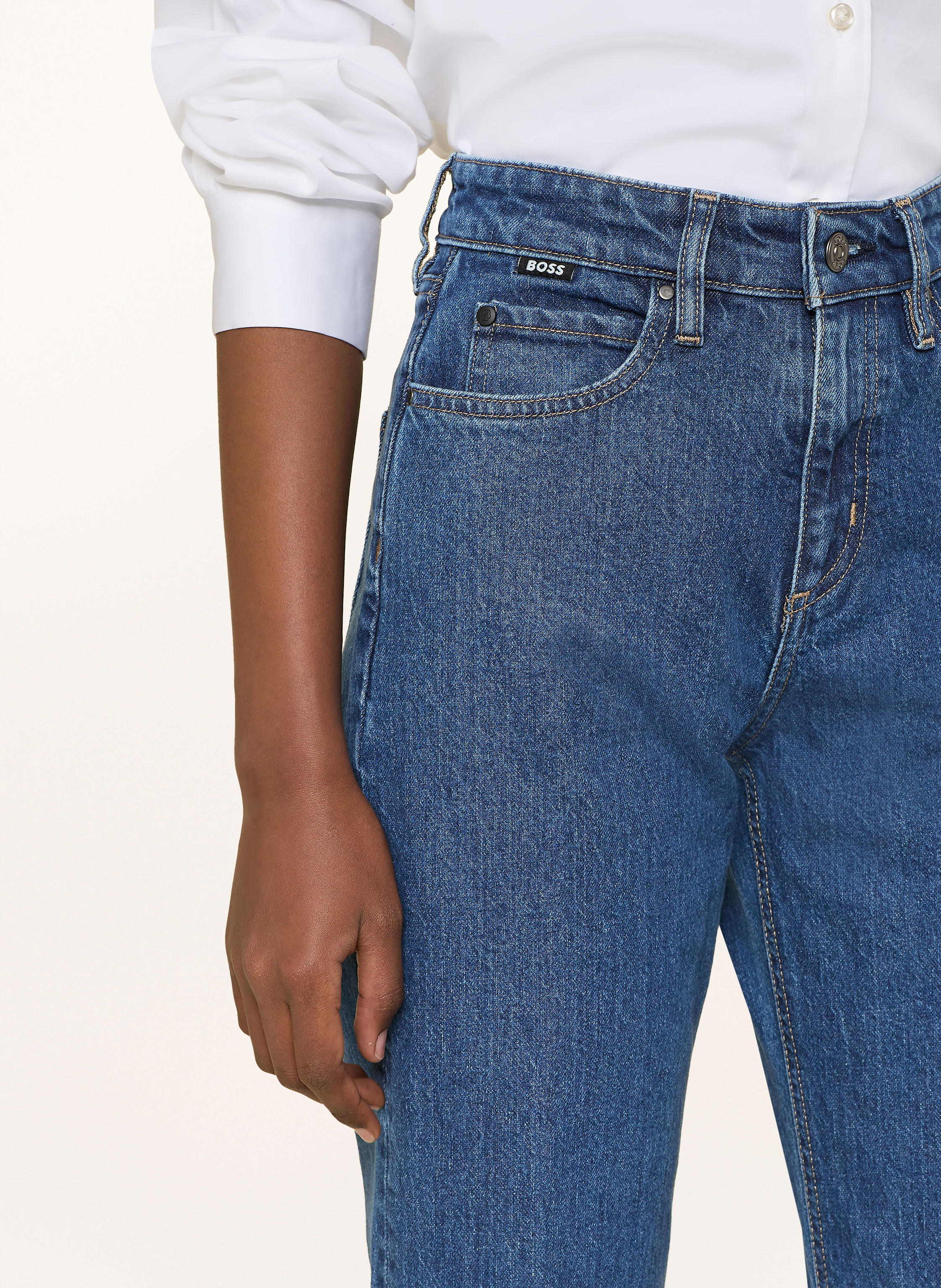 Thumbnail - Boss Straight Jeans Parkway blau