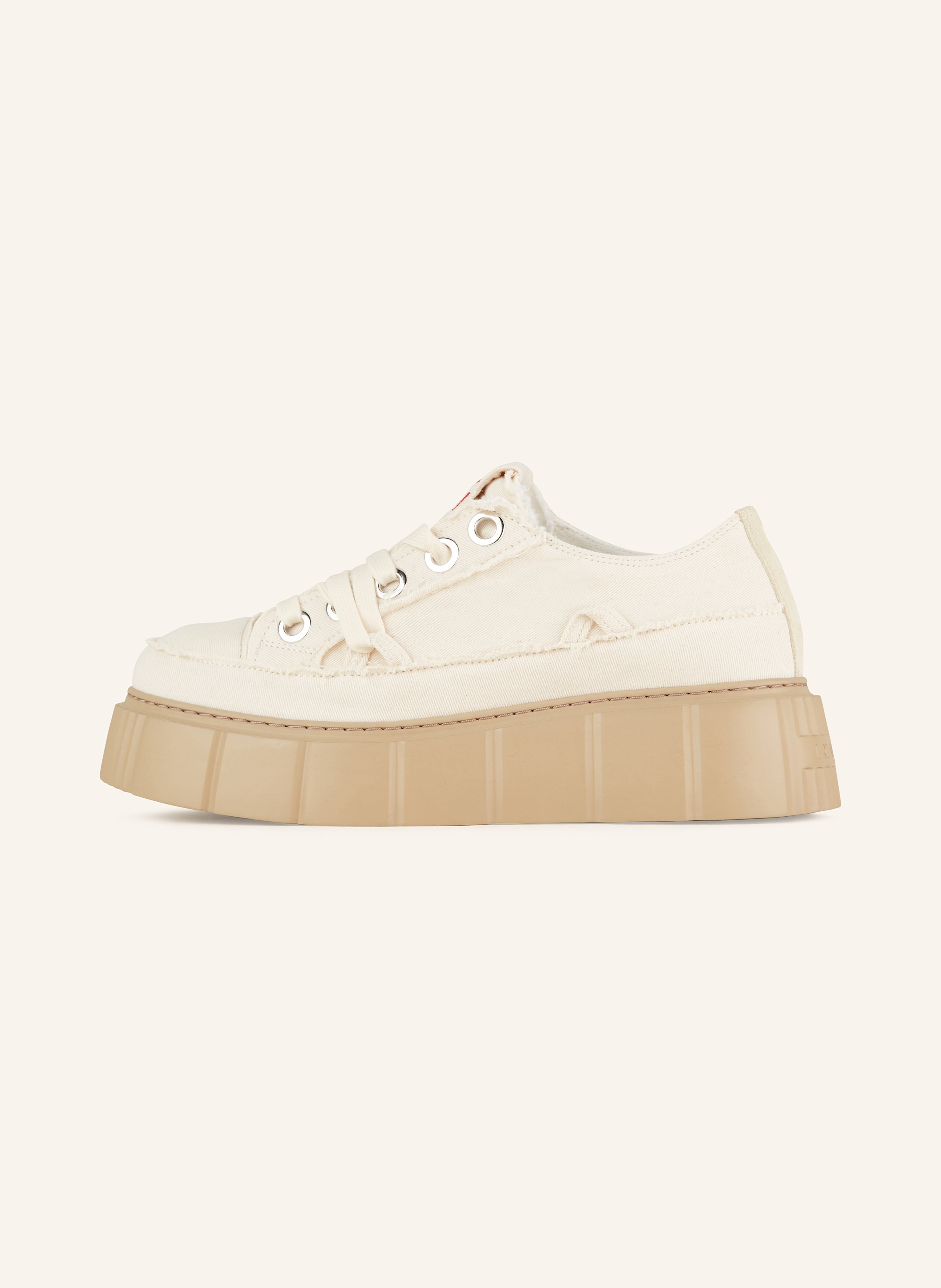 Thumbnail - Inuikii Sneaker Matilda Frayed Denim beige