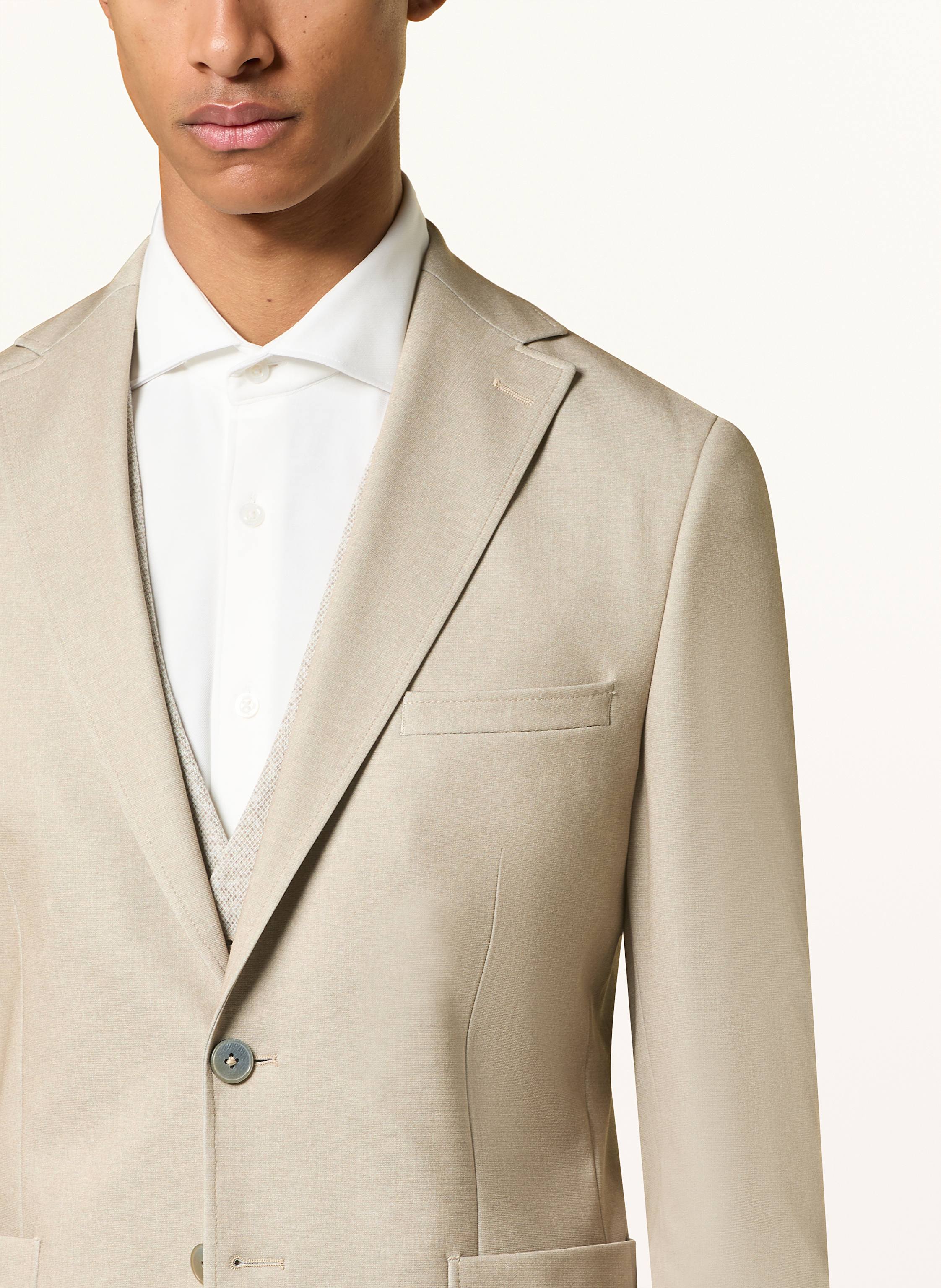 Thumbnail - Paul Anzugsakko Extra Slim Fit Aus Jersey beige