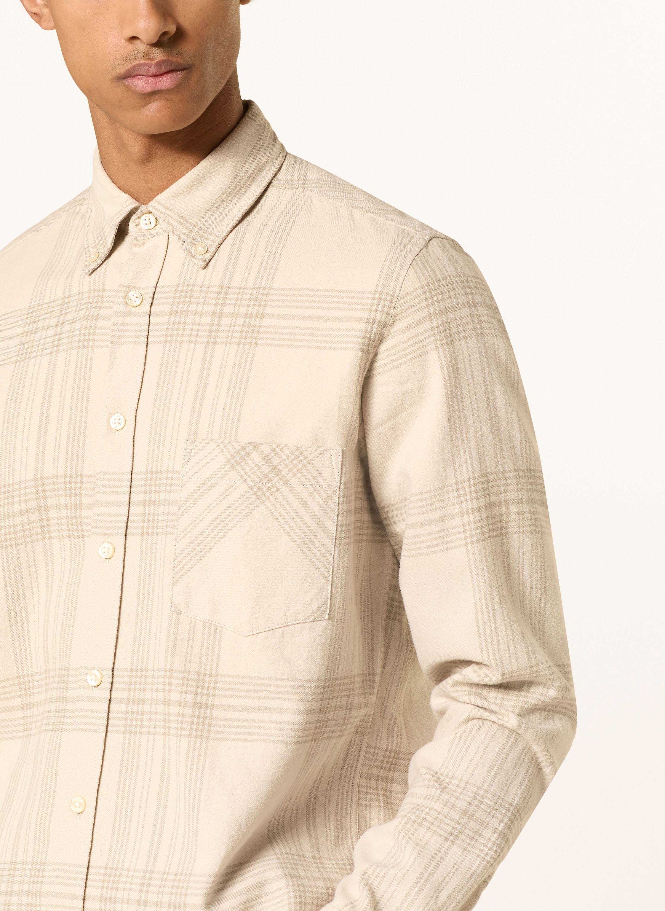 Thumbnail - Boss Flanellhemd Rickert Regular Fit beige