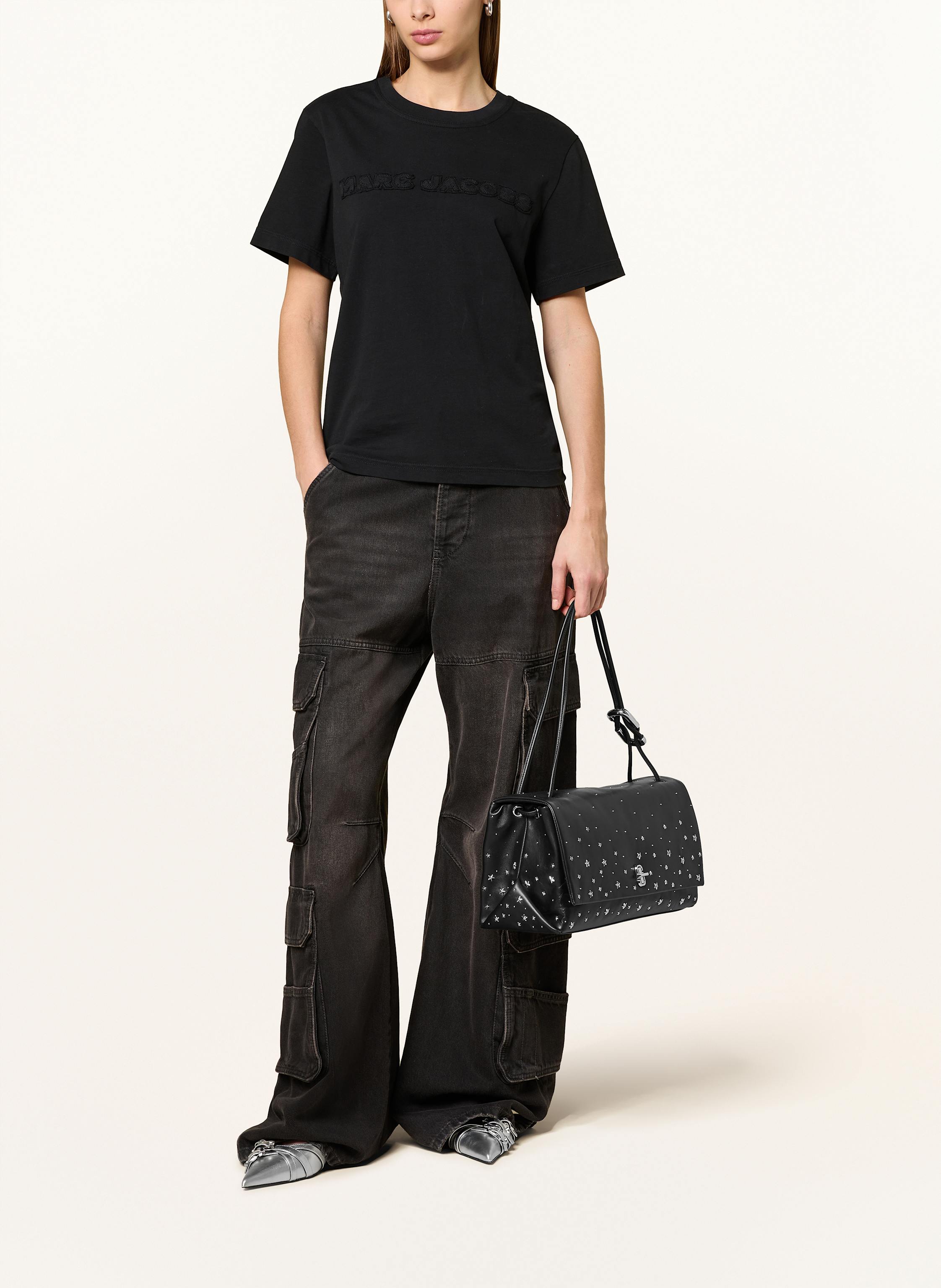 Thumbnail - Marc Jacobs Schultertasche The Big Link Large Mit Nieten schwarz