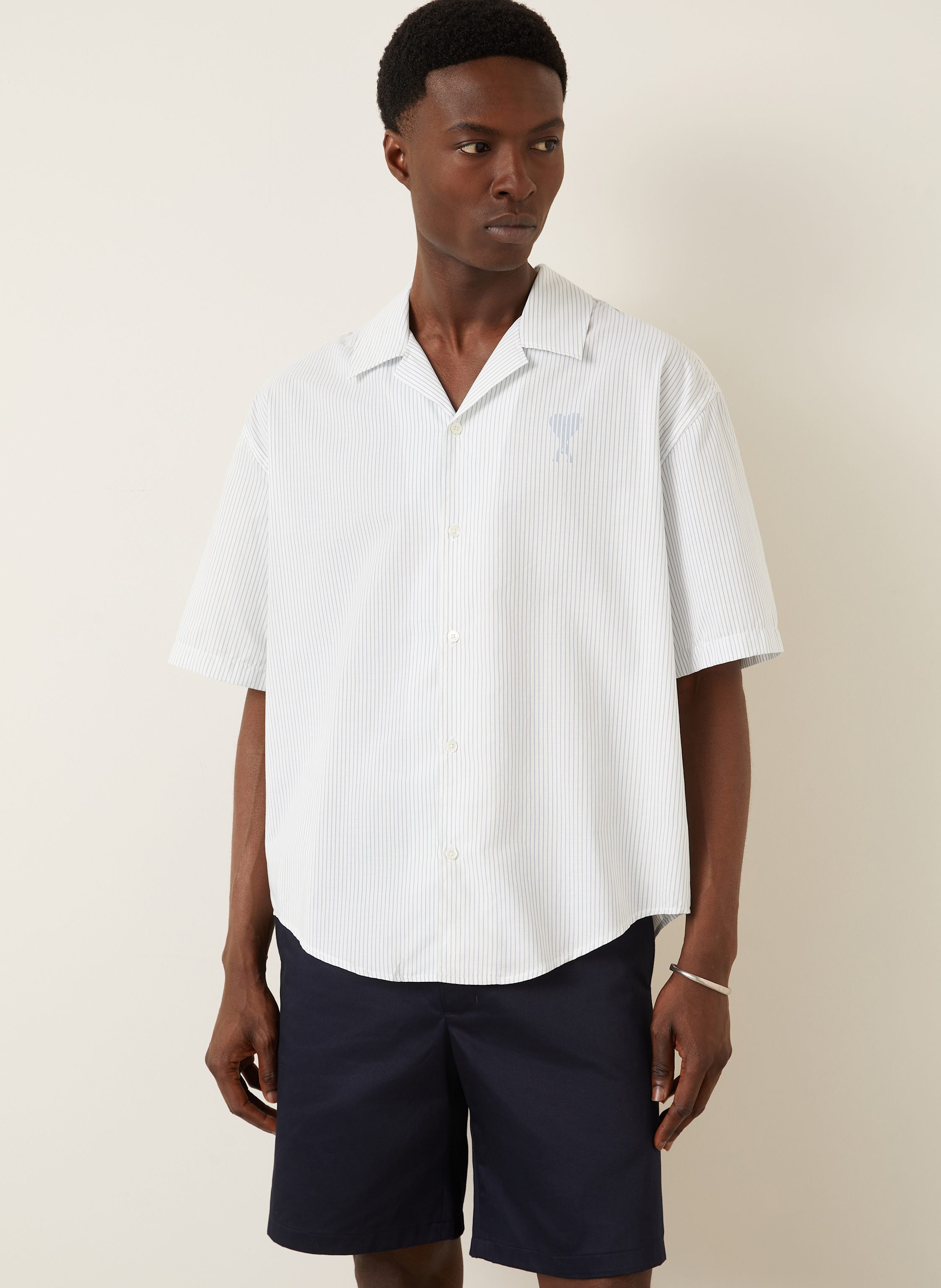 Thumbnail - Ami Paris Resorthemd Comfort Fit weiss