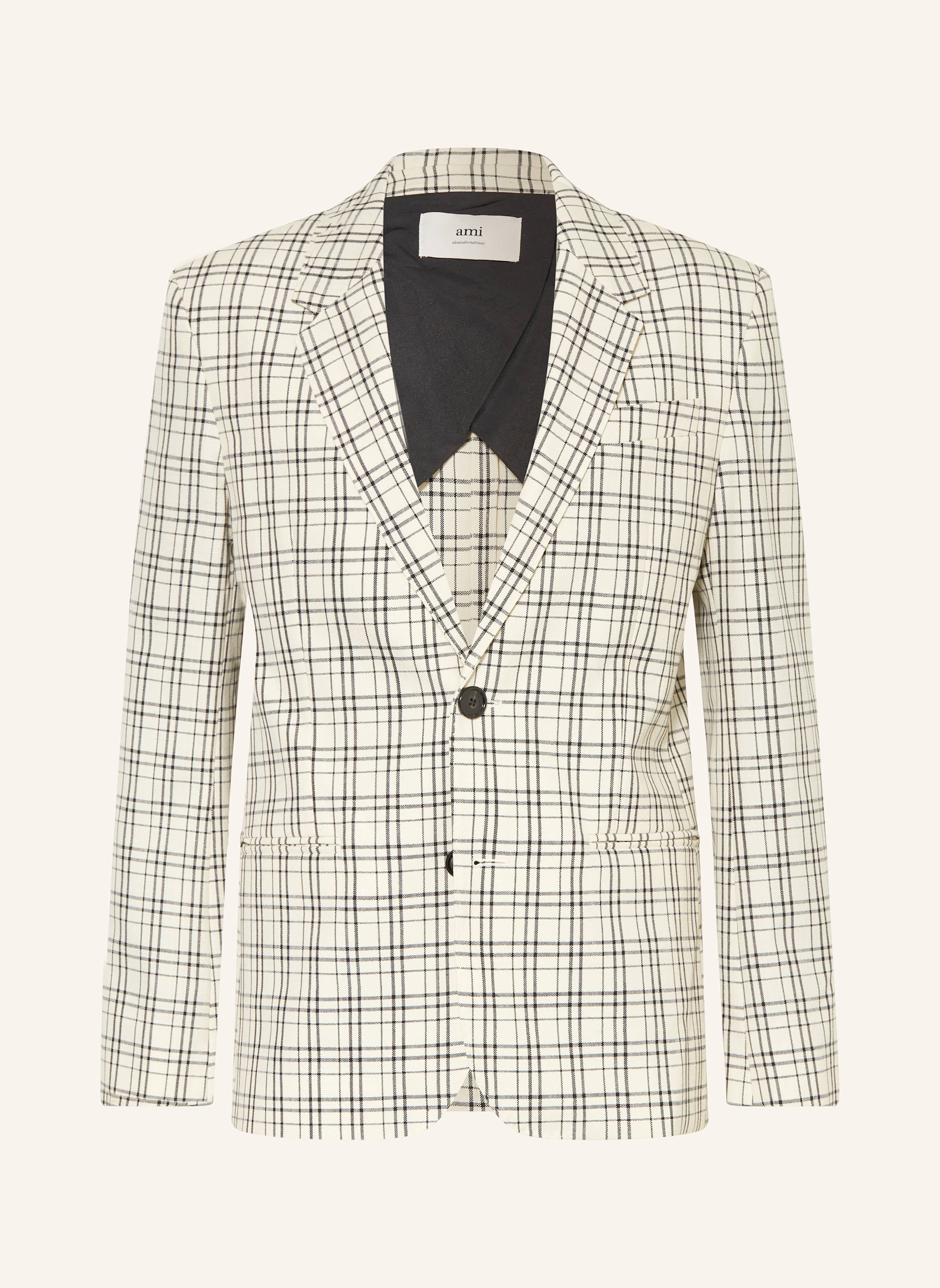 AMI Paris Ami Paris Anzugsakko Regular Fit weiss in CREME / SCHWARZ