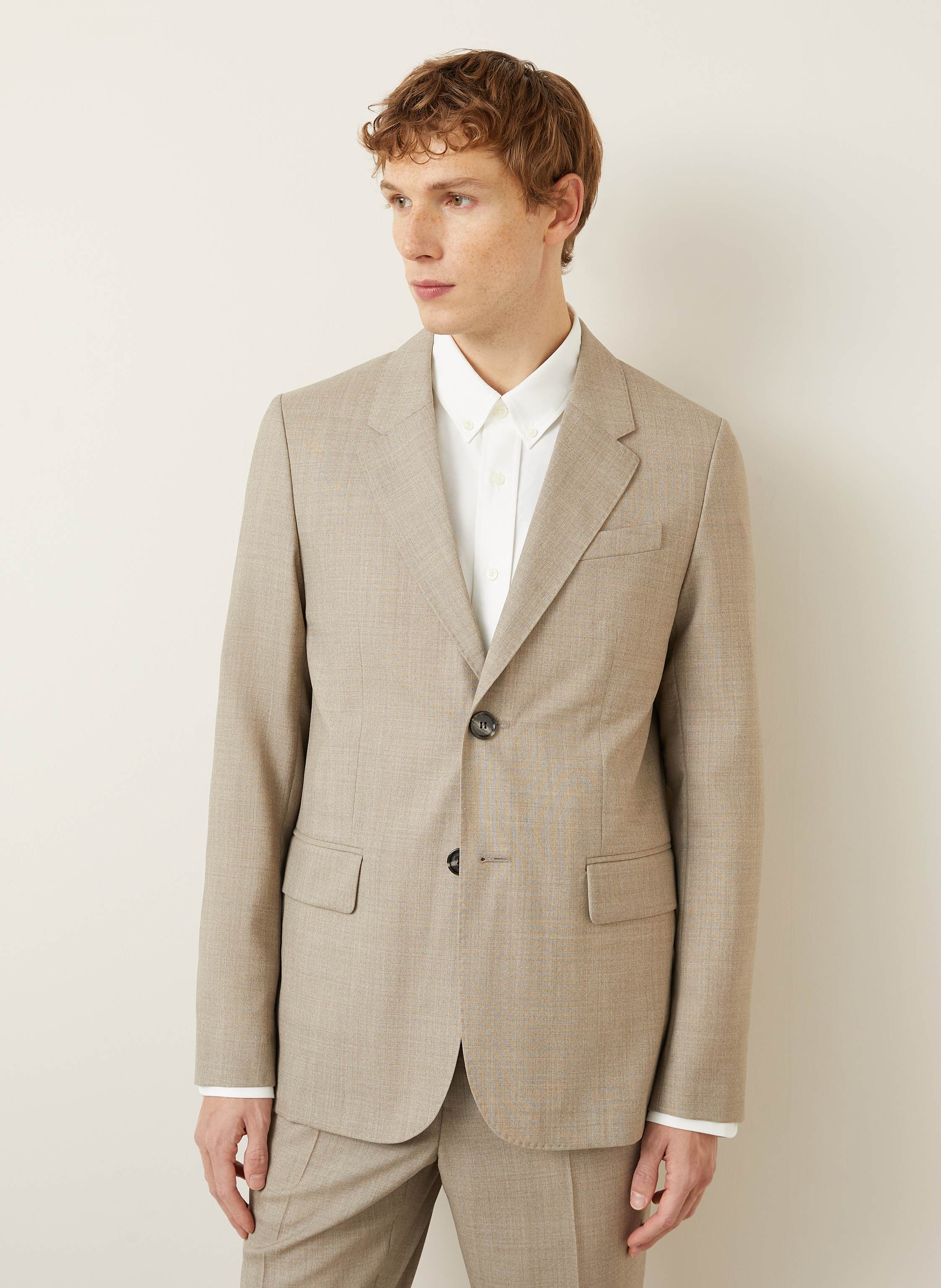 Thumbnail - Ami Paris Sakko Slim Fit beige