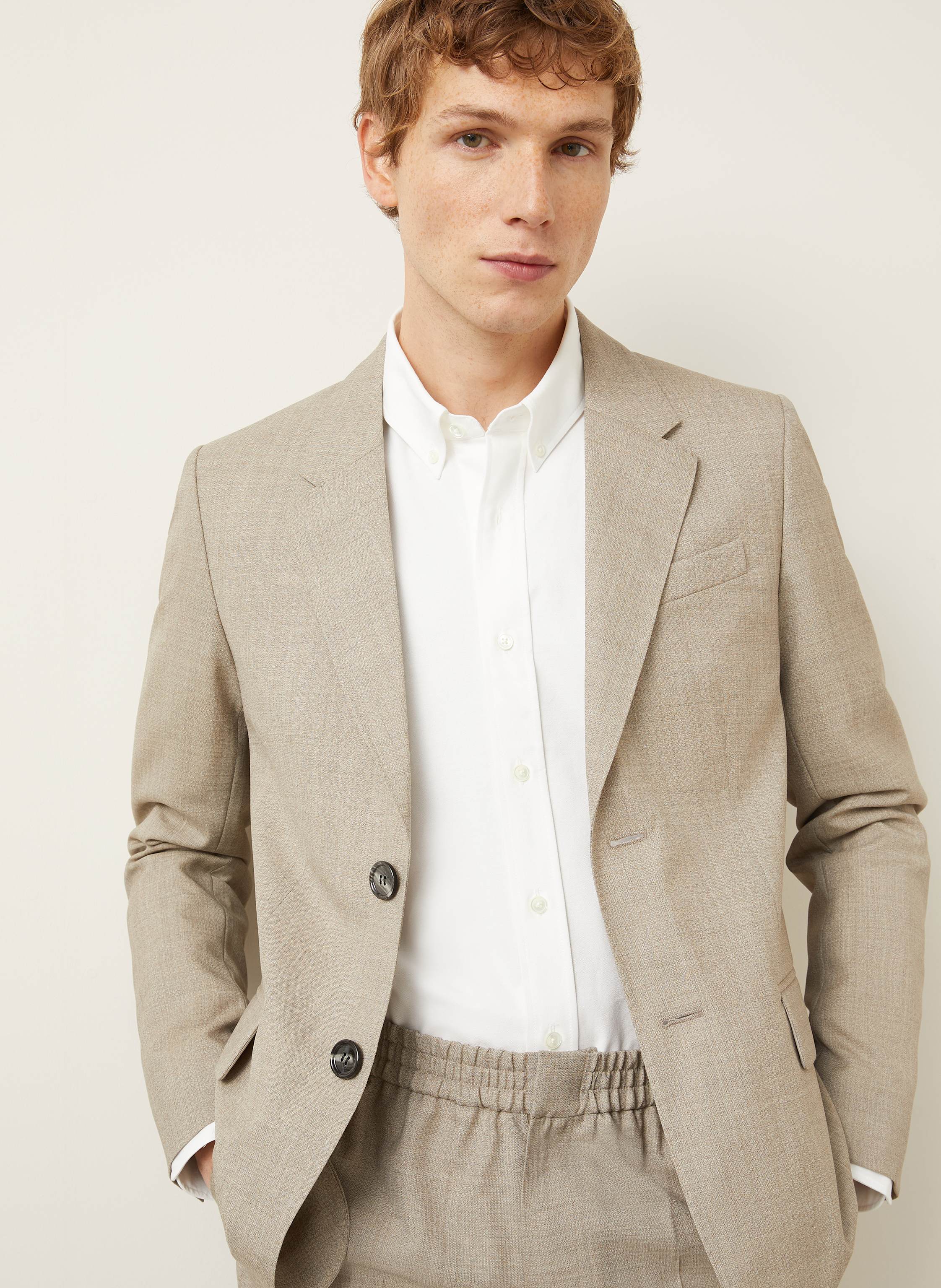 Thumbnail - Ami Paris Sakko Slim Fit beige