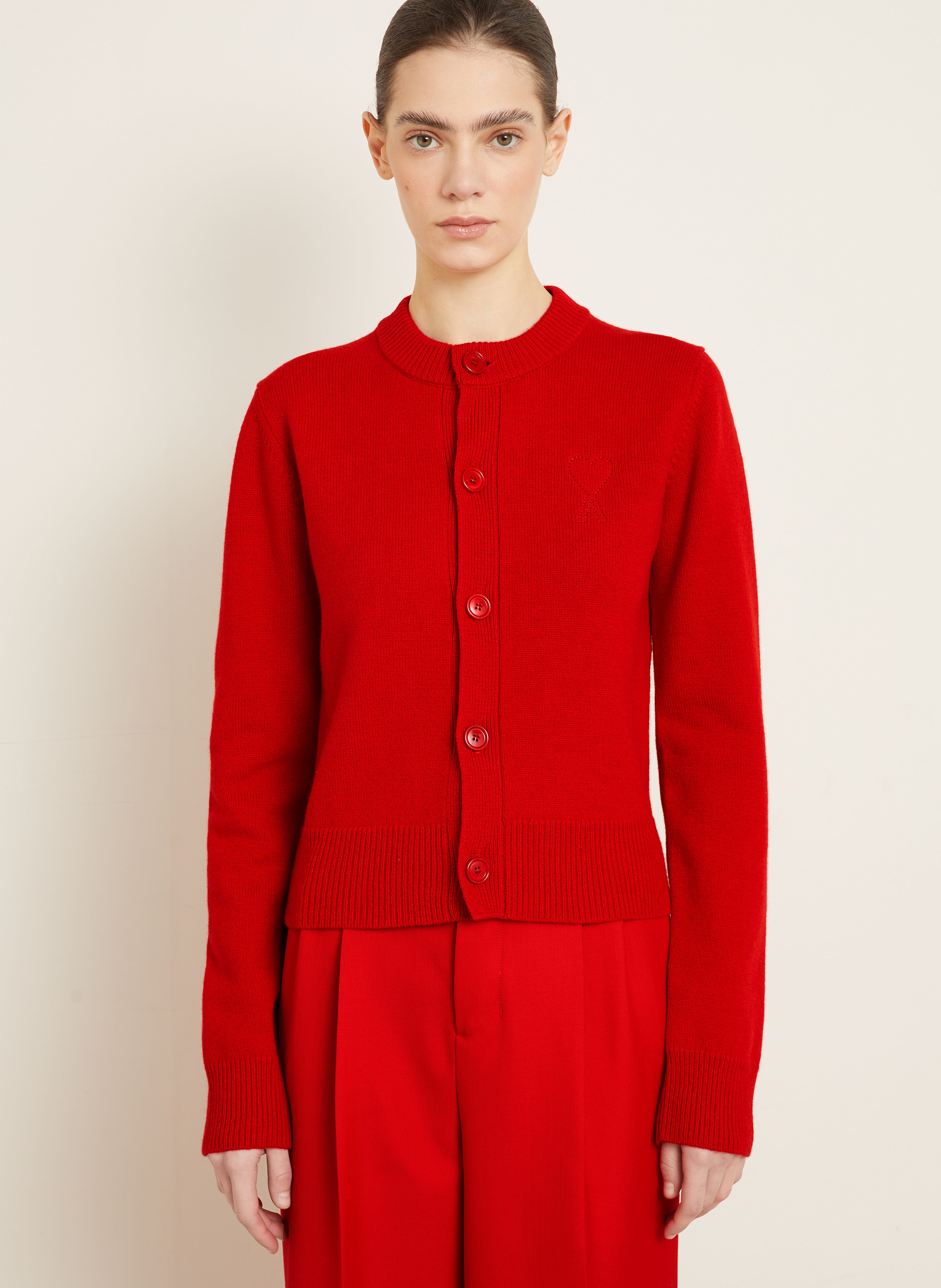 Thumbnail - Ami Paris Strickjacke rot