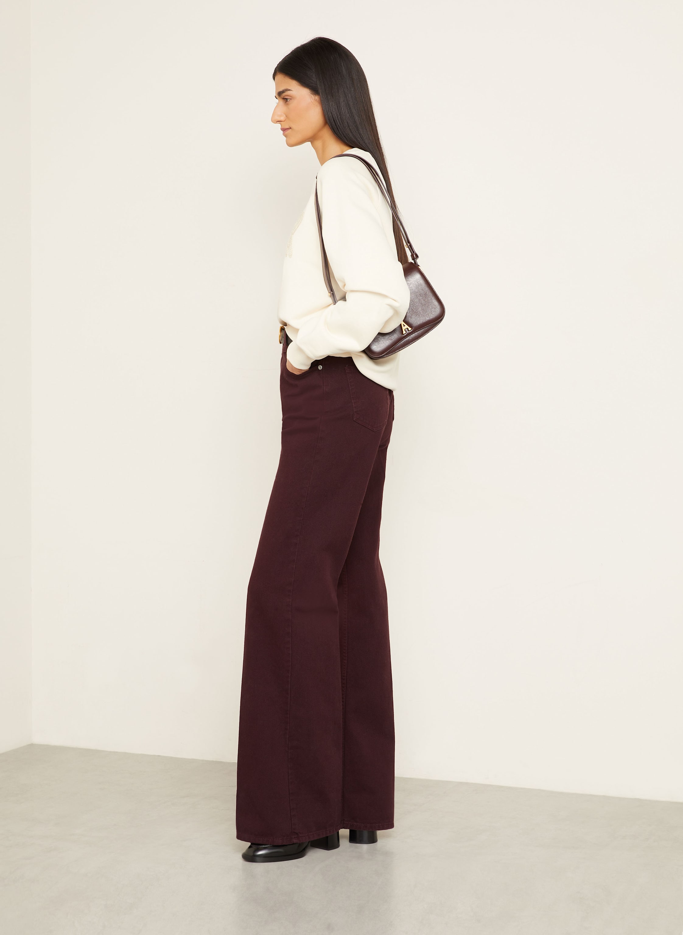 Thumbnail - Ami Paris Flared Jeans braun