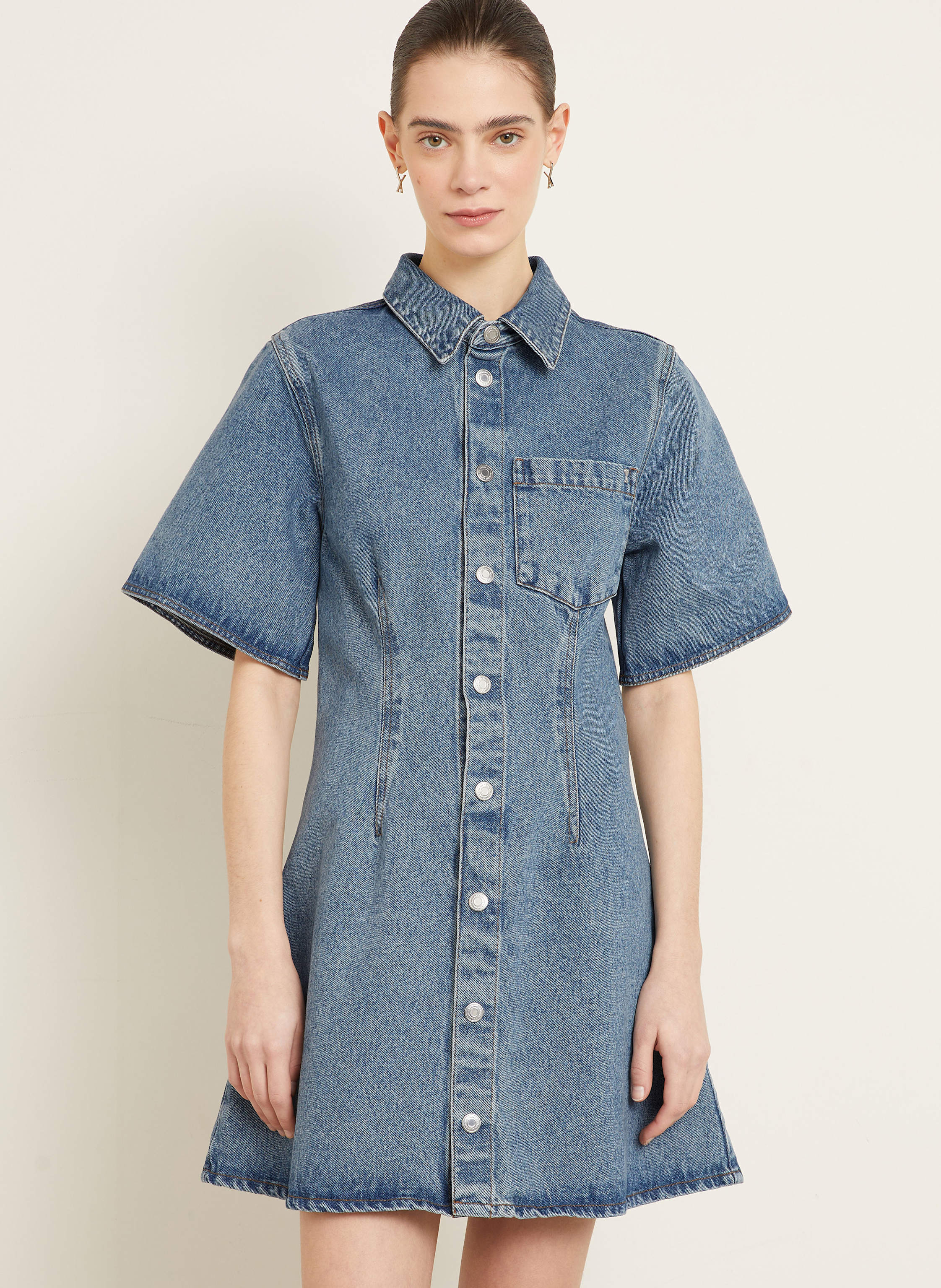 Thumbnail - Ami Paris Jeanskleid blau