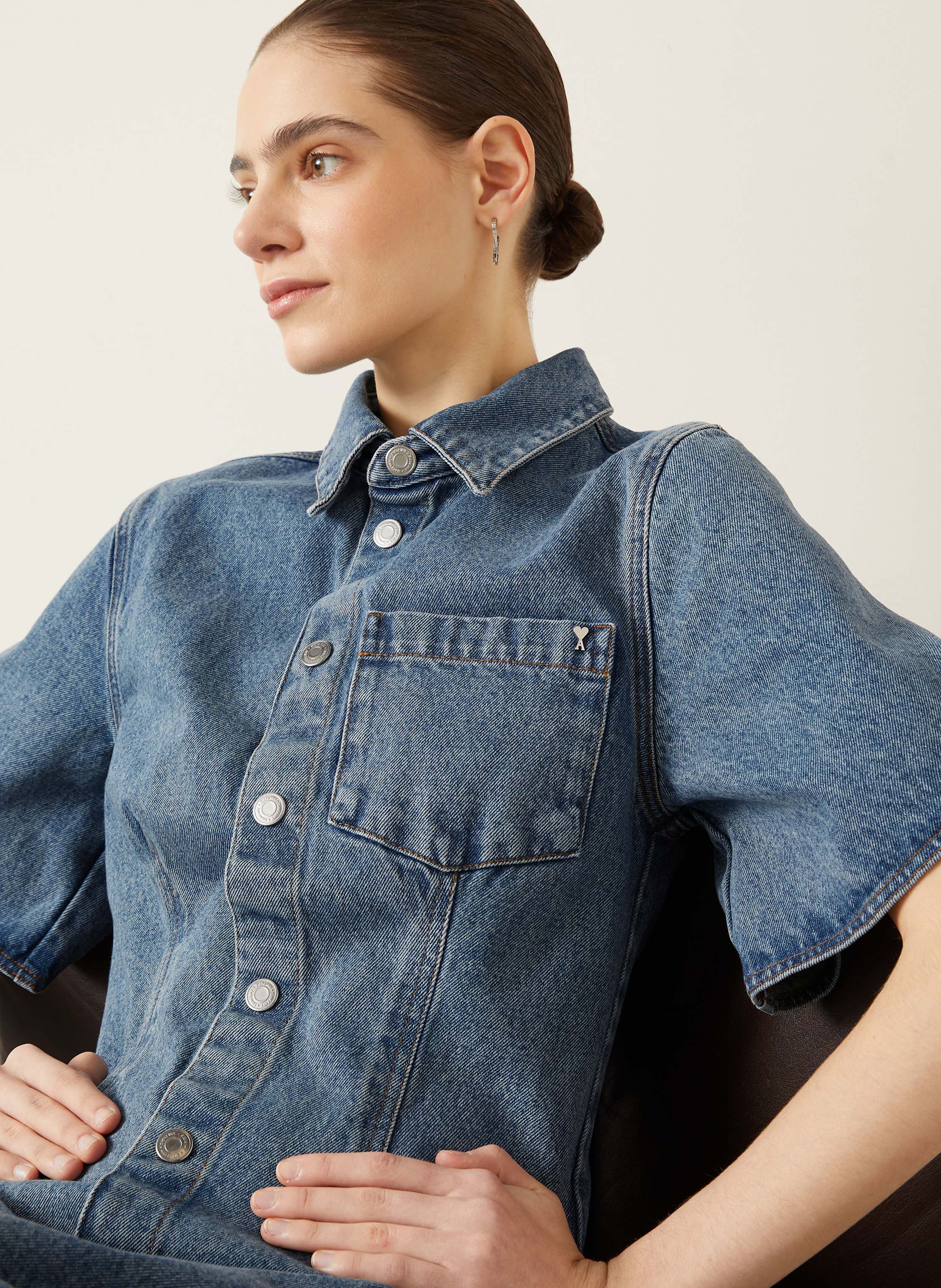Thumbnail - Ami Paris Jeanskleid blau