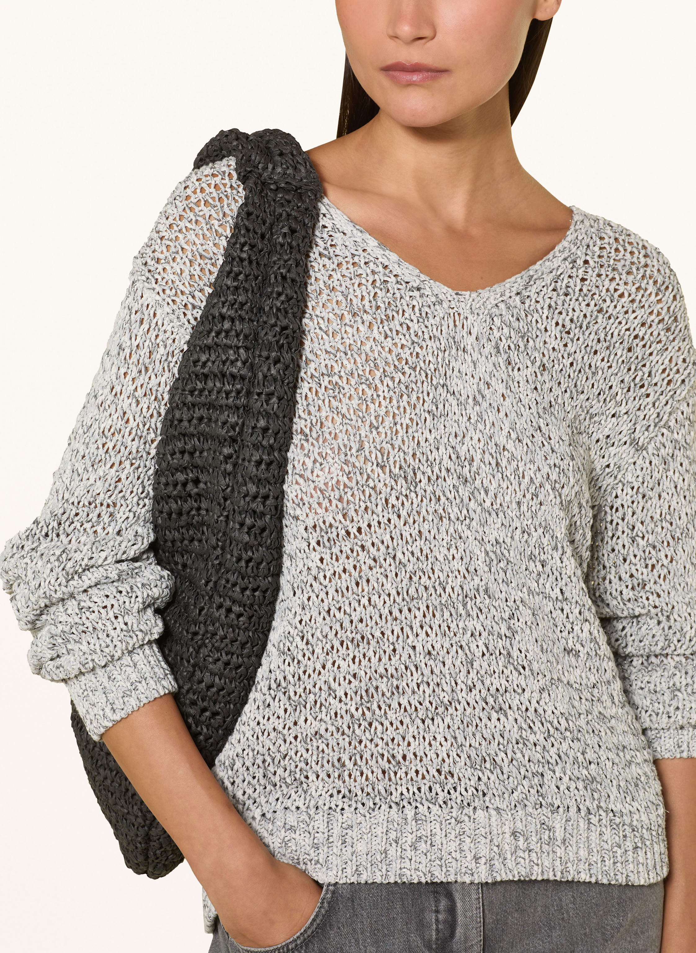Thumbnail - Luisa Cerano Pullover Mit Glitzergarn grau