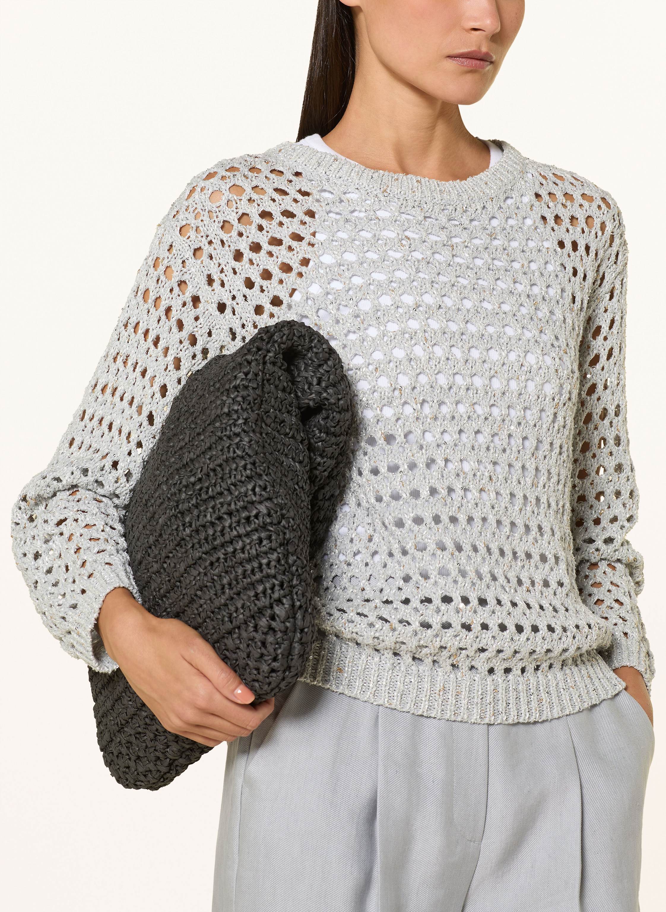 Thumbnail - Luisa Cerano Pullover Mit Pailletten grau