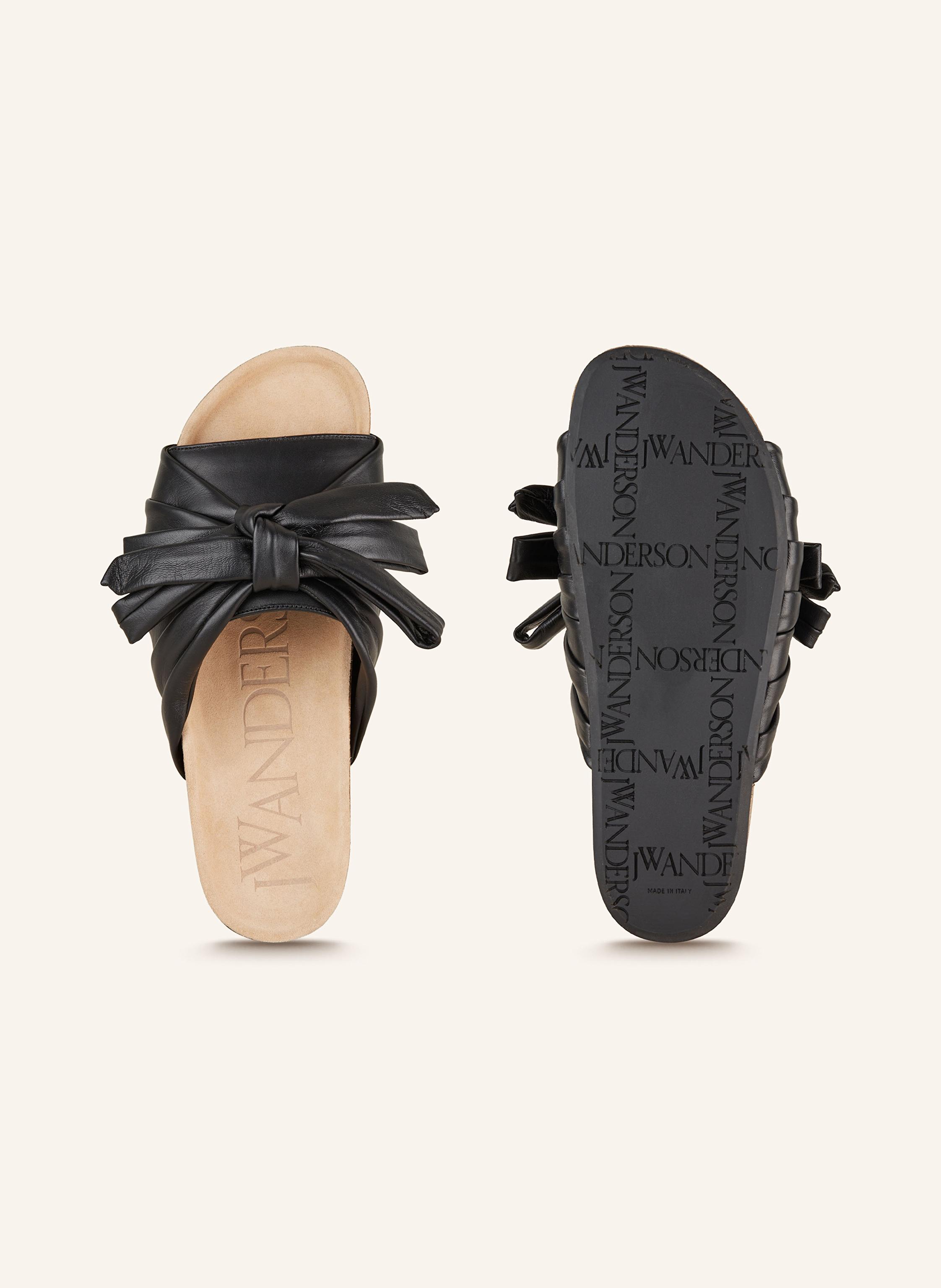 Thumbnail - Jw Anderson Pantoletten Bow Flat schwarz