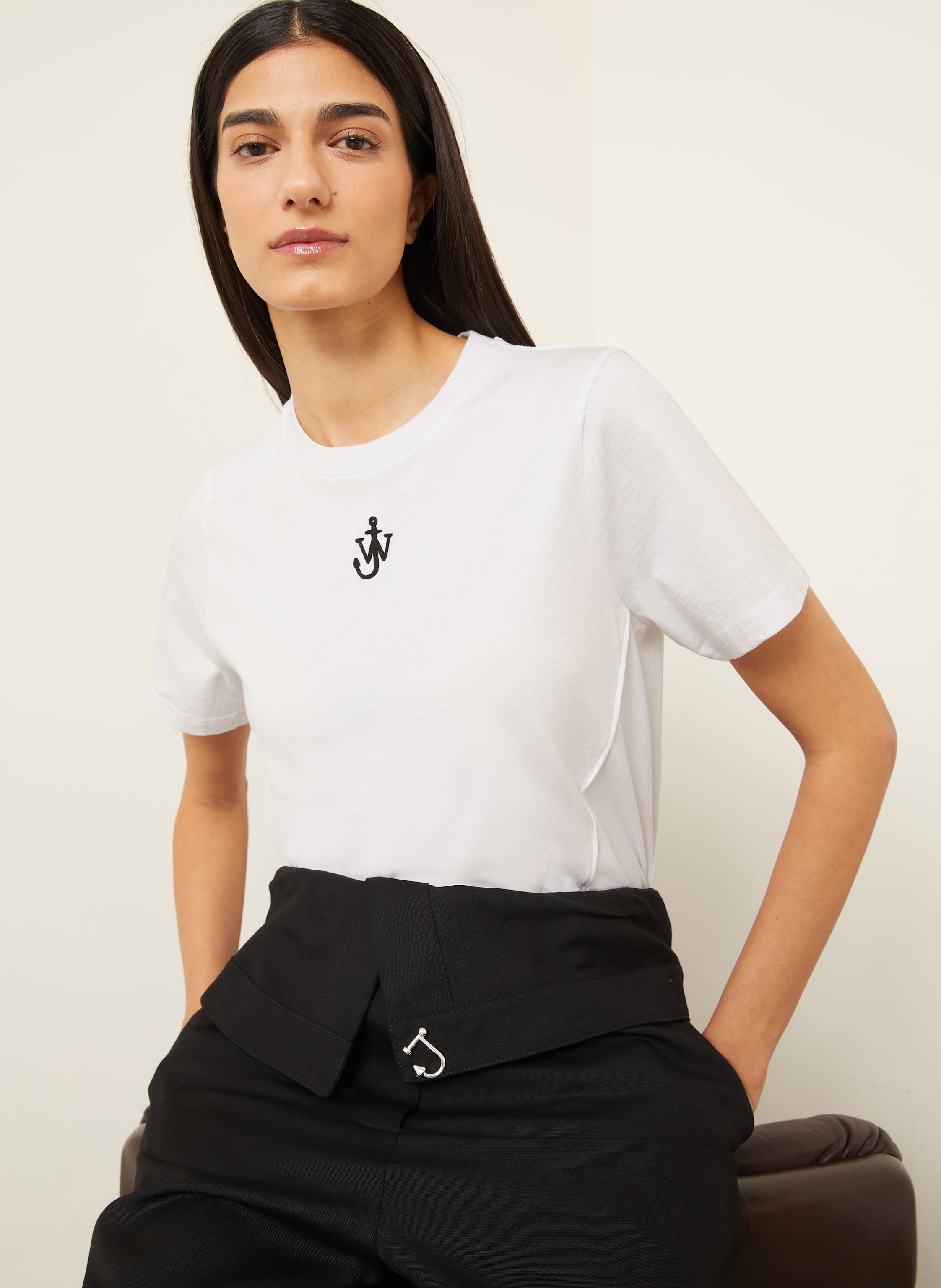 Thumbnail - Jw Anderson Cropped-Shirt weiss