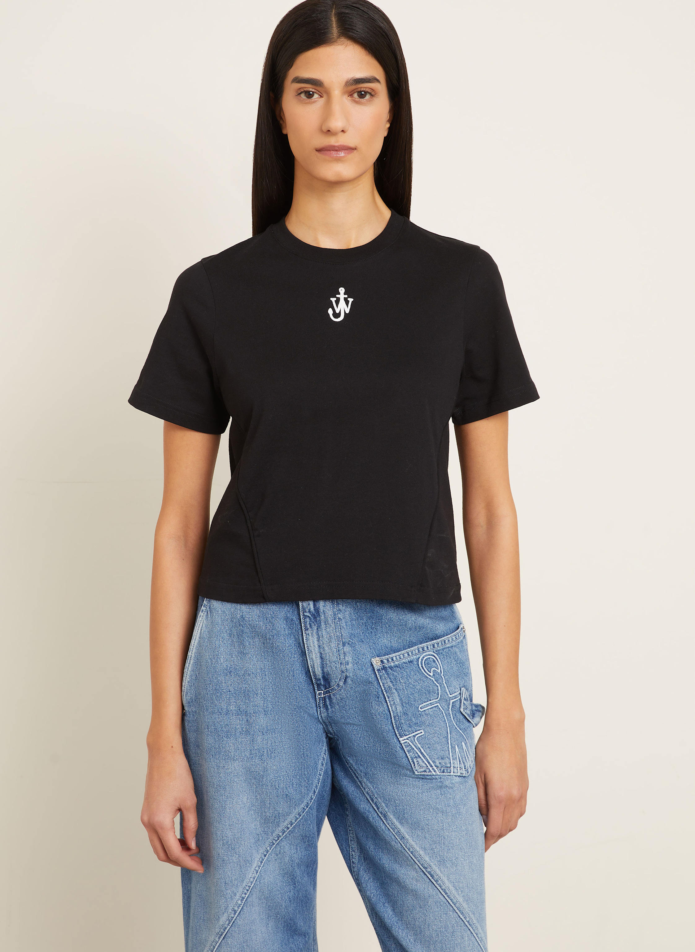Thumbnail - Jw Anderson Cropped-Shirt schwarz