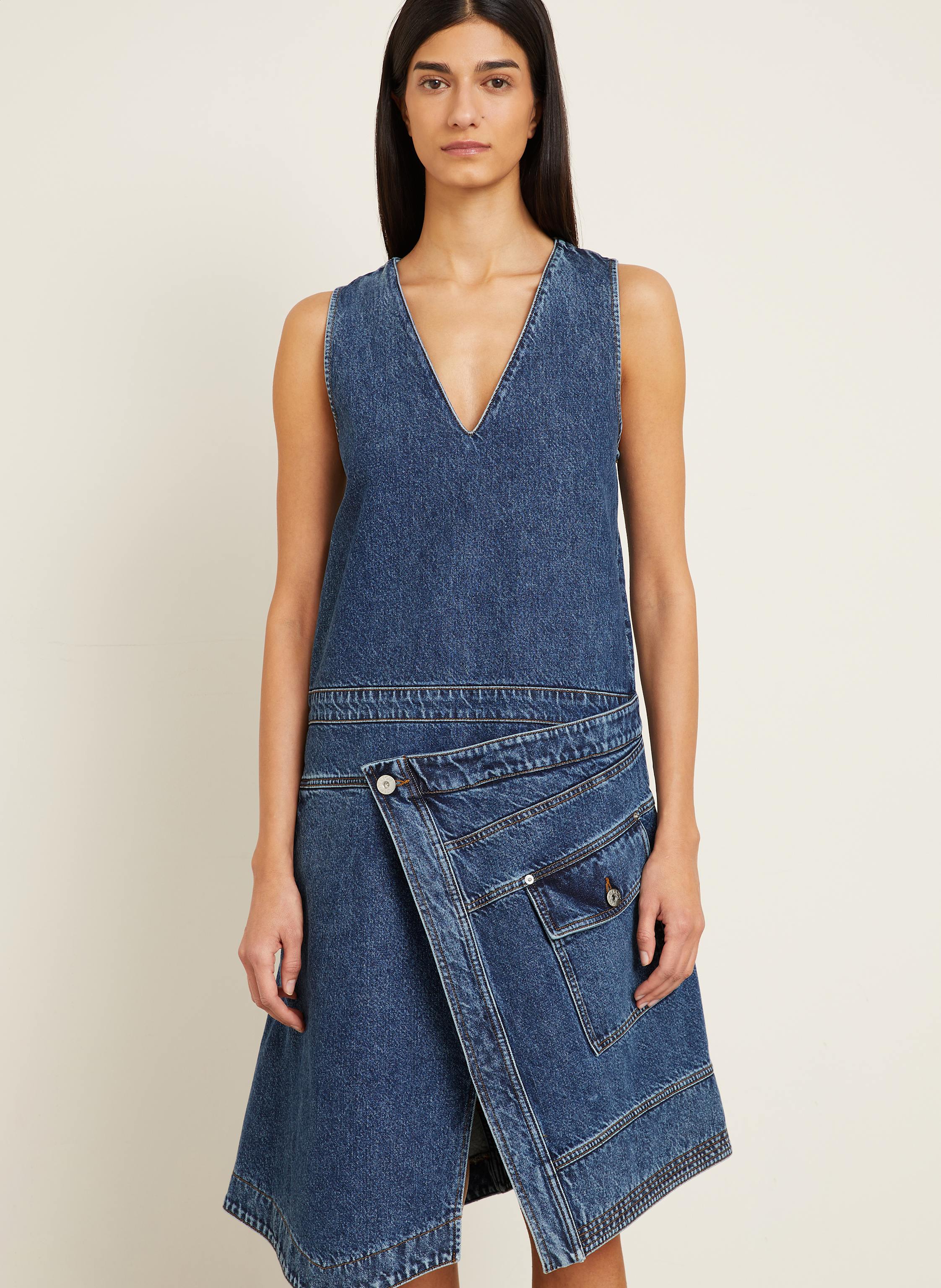 Thumbnail - Jw Anderson Jeanskleid blau