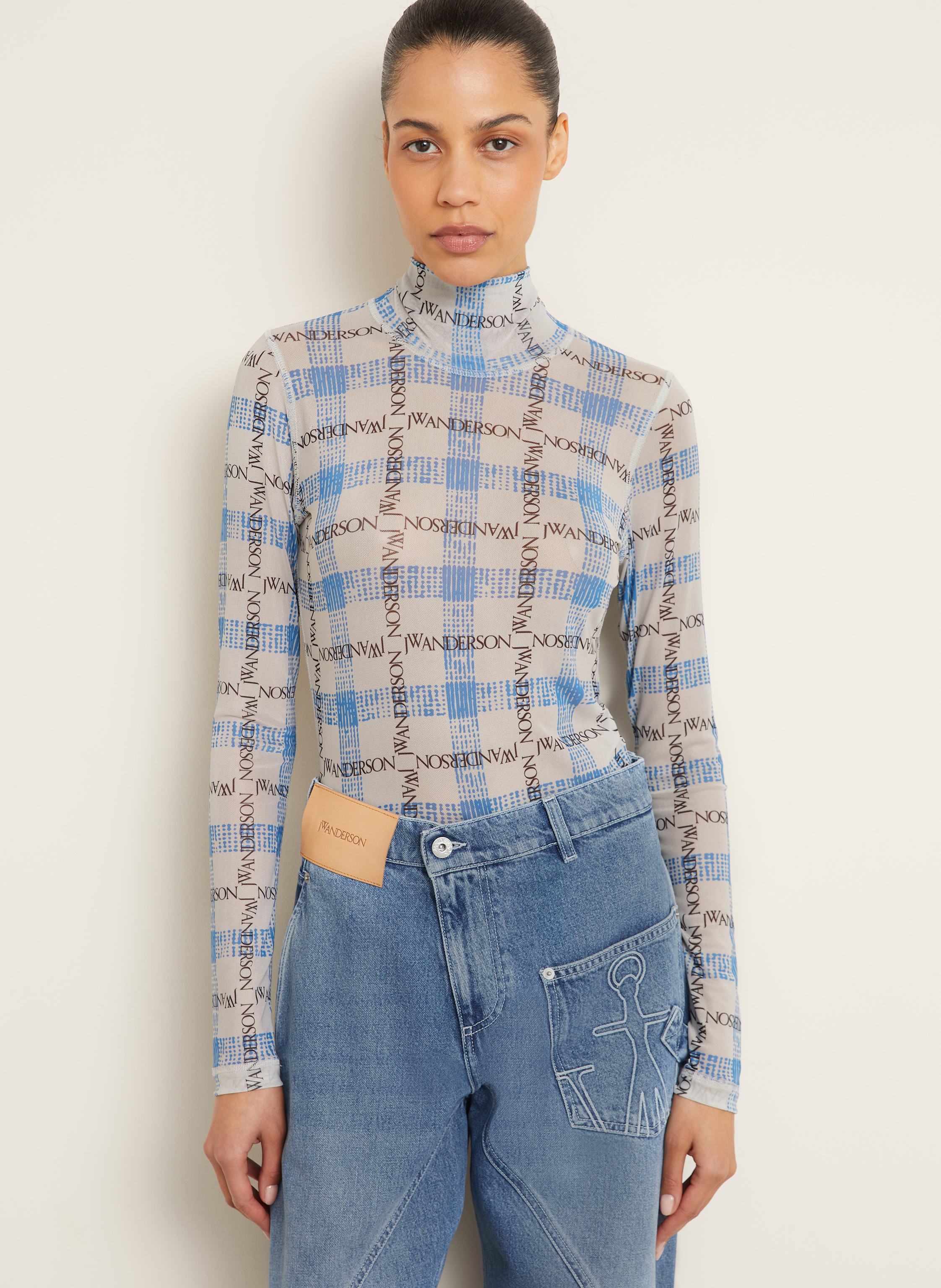 Thumbnail - Jw Anderson Longsleeve Aus Mesh blau